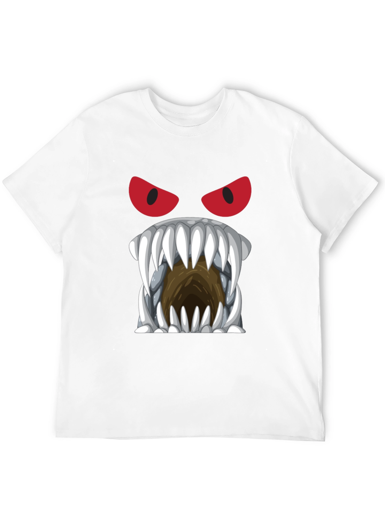 Monster Face Graphic Tee - Black