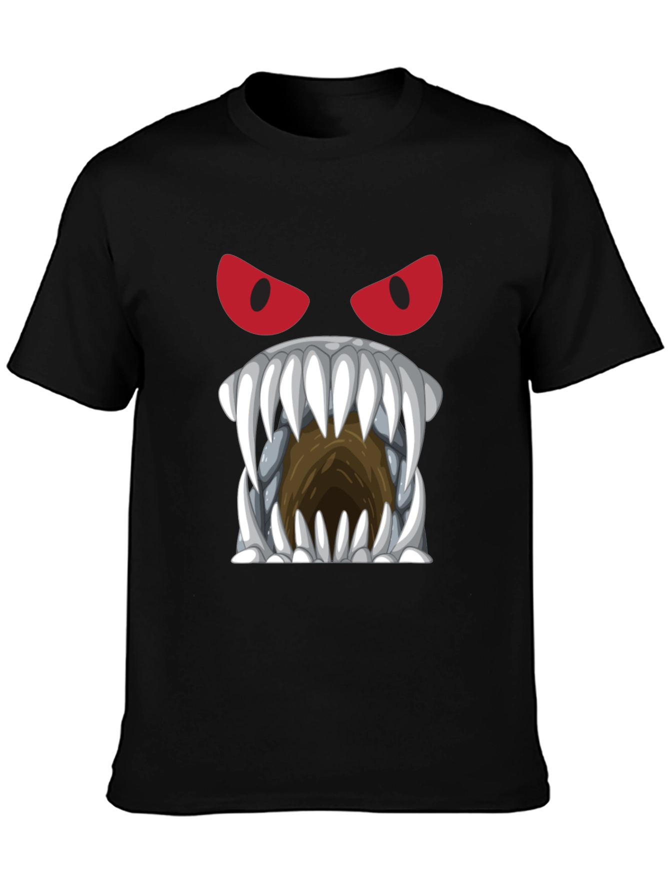 Monster Face Graphic Tee - Black