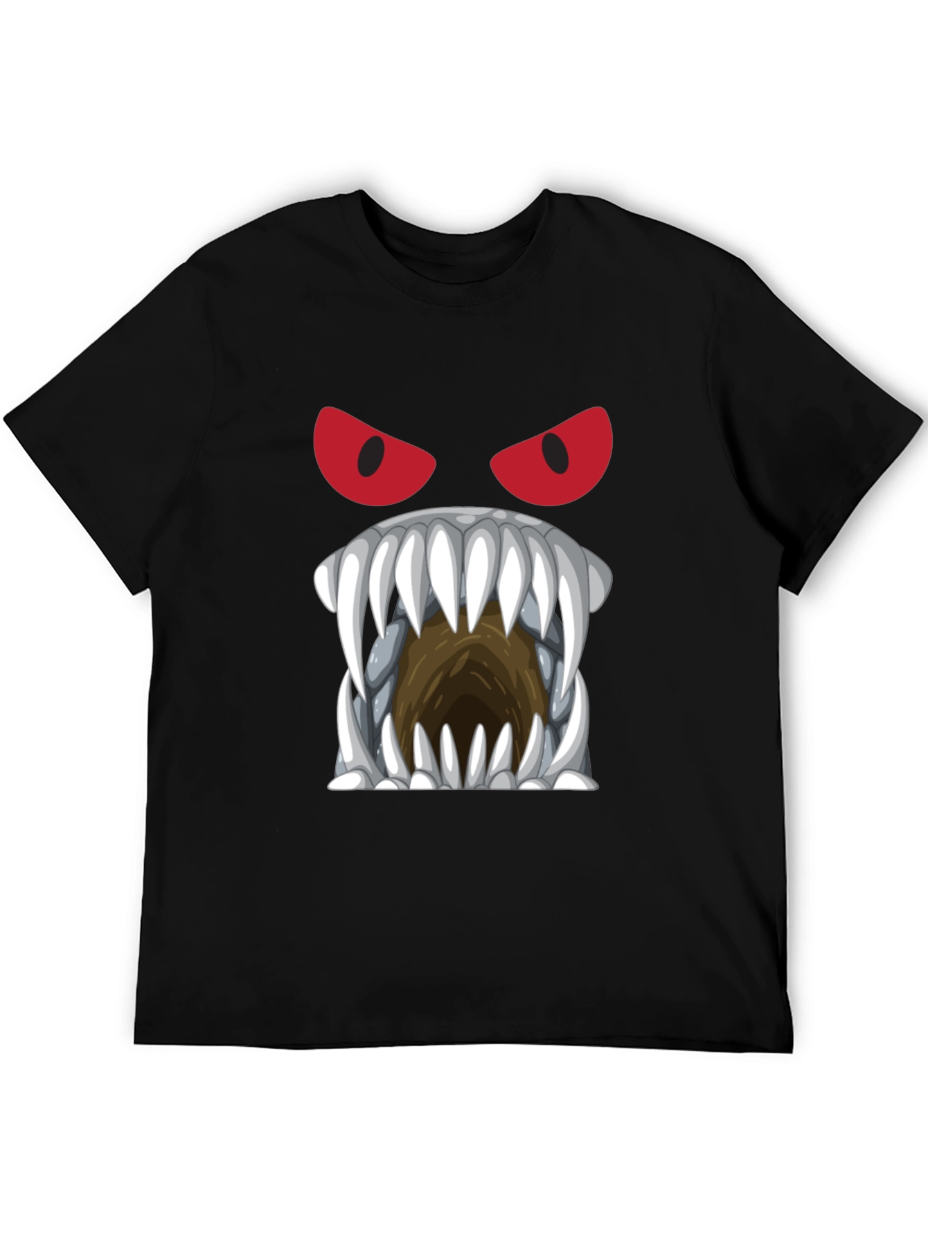 Monster Face Graphic Tee - Black