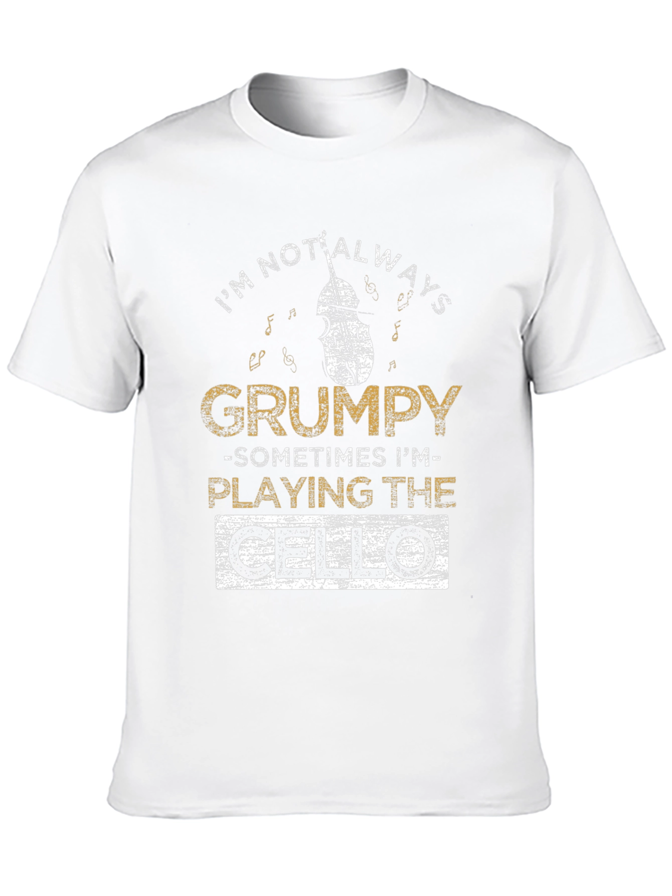 Grumpy Cello Player Black T-Shirt