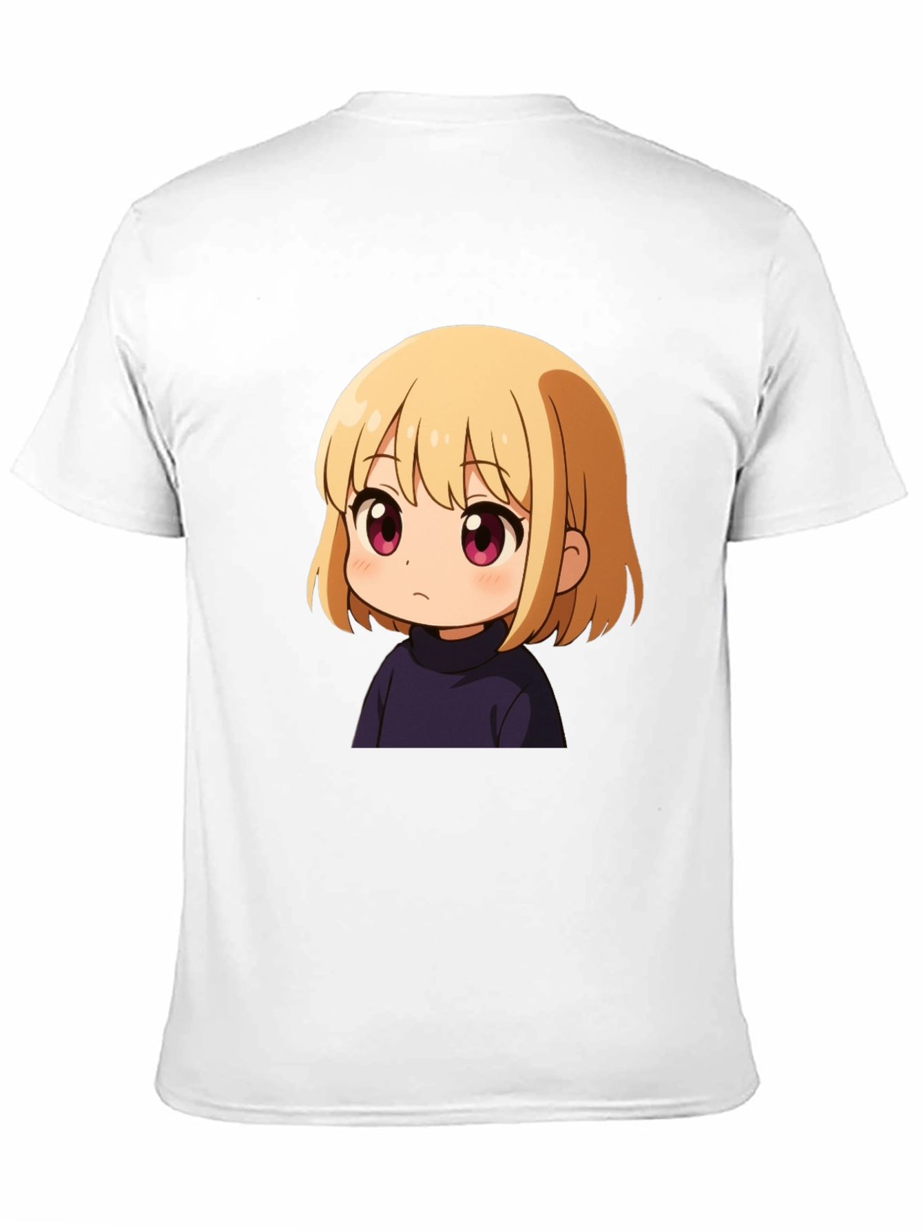 Anime Girl Graphic Print Black T-Shirt