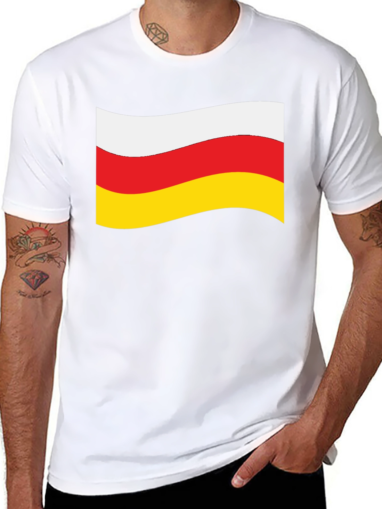 South Ossetia Flag T-Shirt - Black