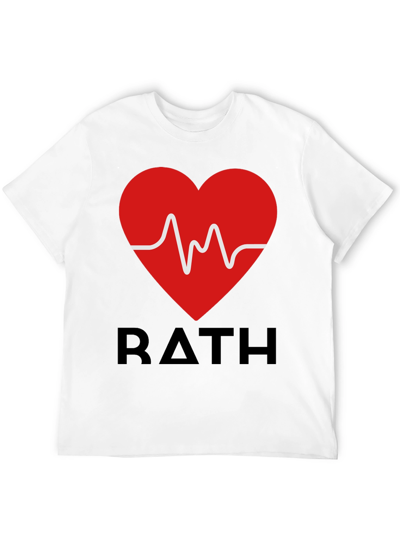 RATH Heartbeat Graphic Tee - Stylish Black T-Shirt