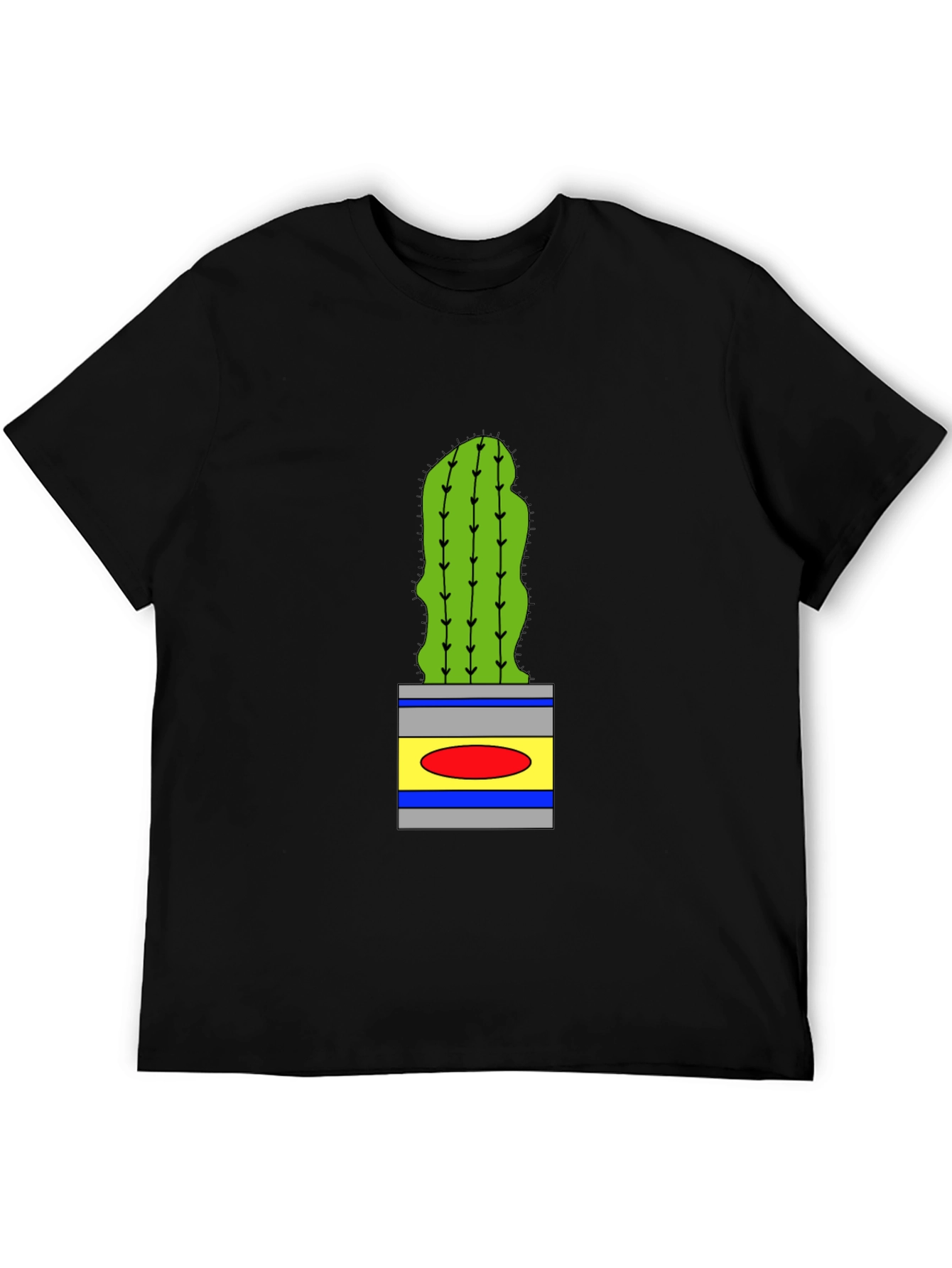 Cactus in Pot Graphic Tee - Black