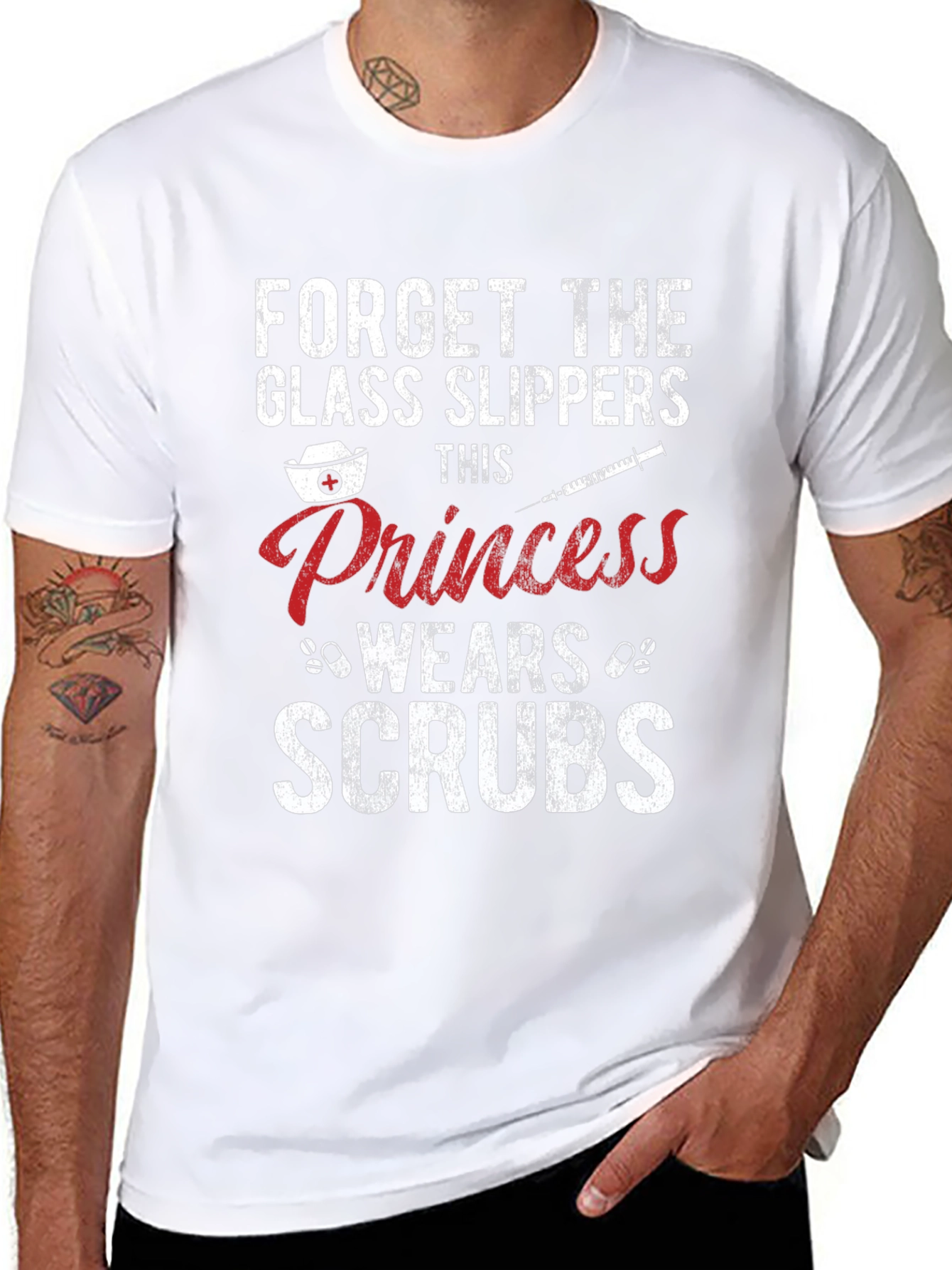 Forget Glass Slippers Princess Wears Scrubs T-Shirt