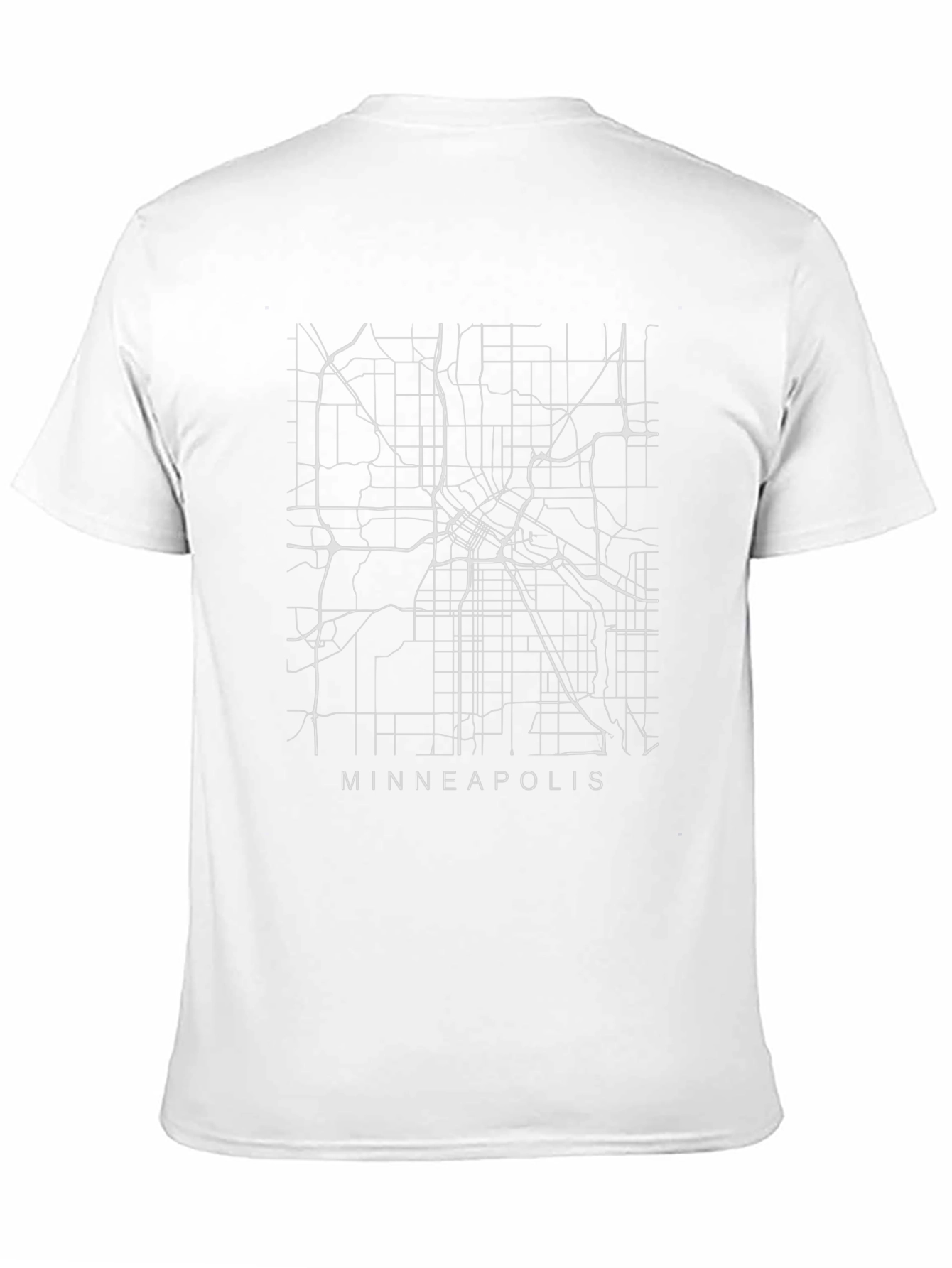 Minneapolis Map T-Shirt - City Streets Design