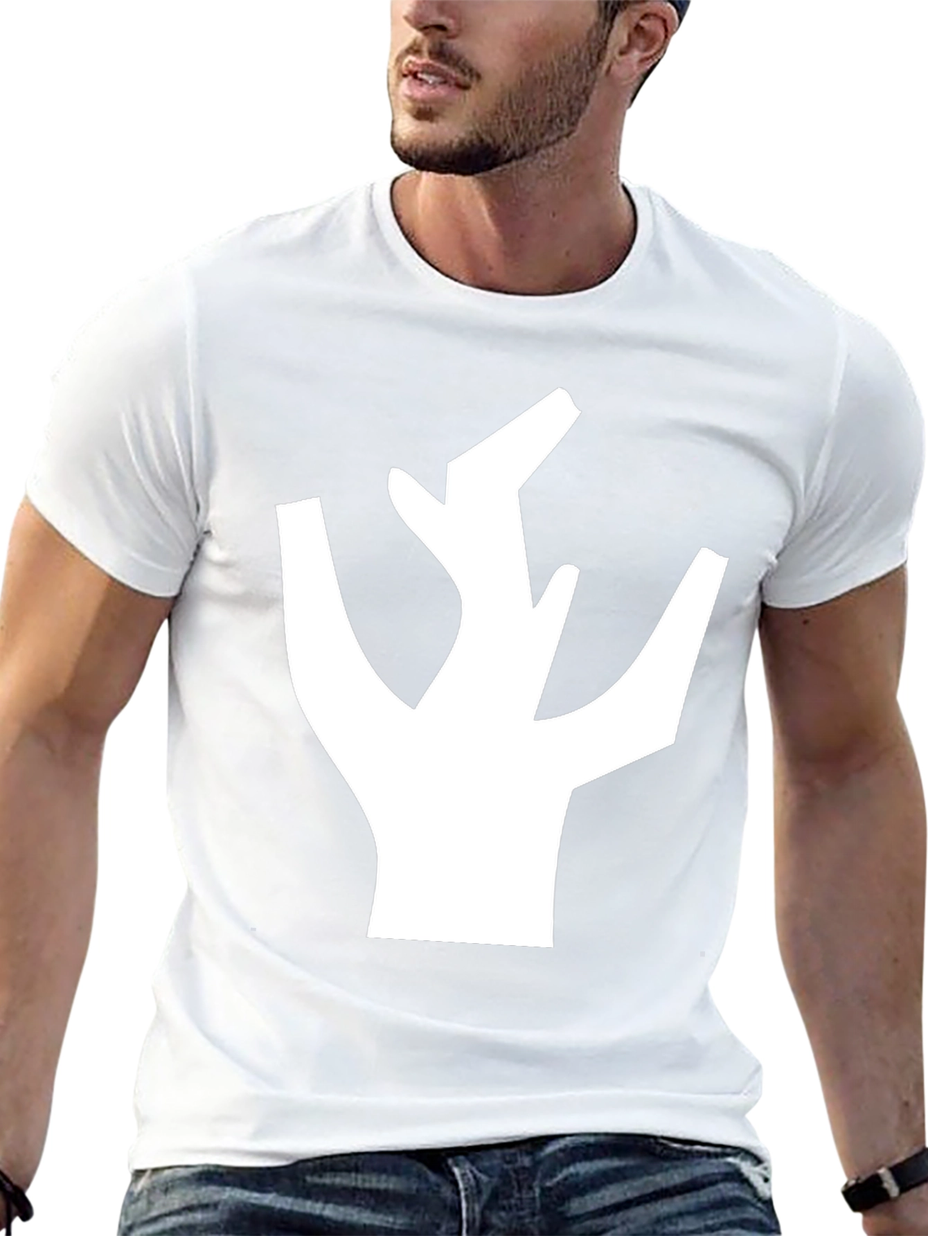 Abstract Tree Graphic Tee - Modern Black T-Shirt