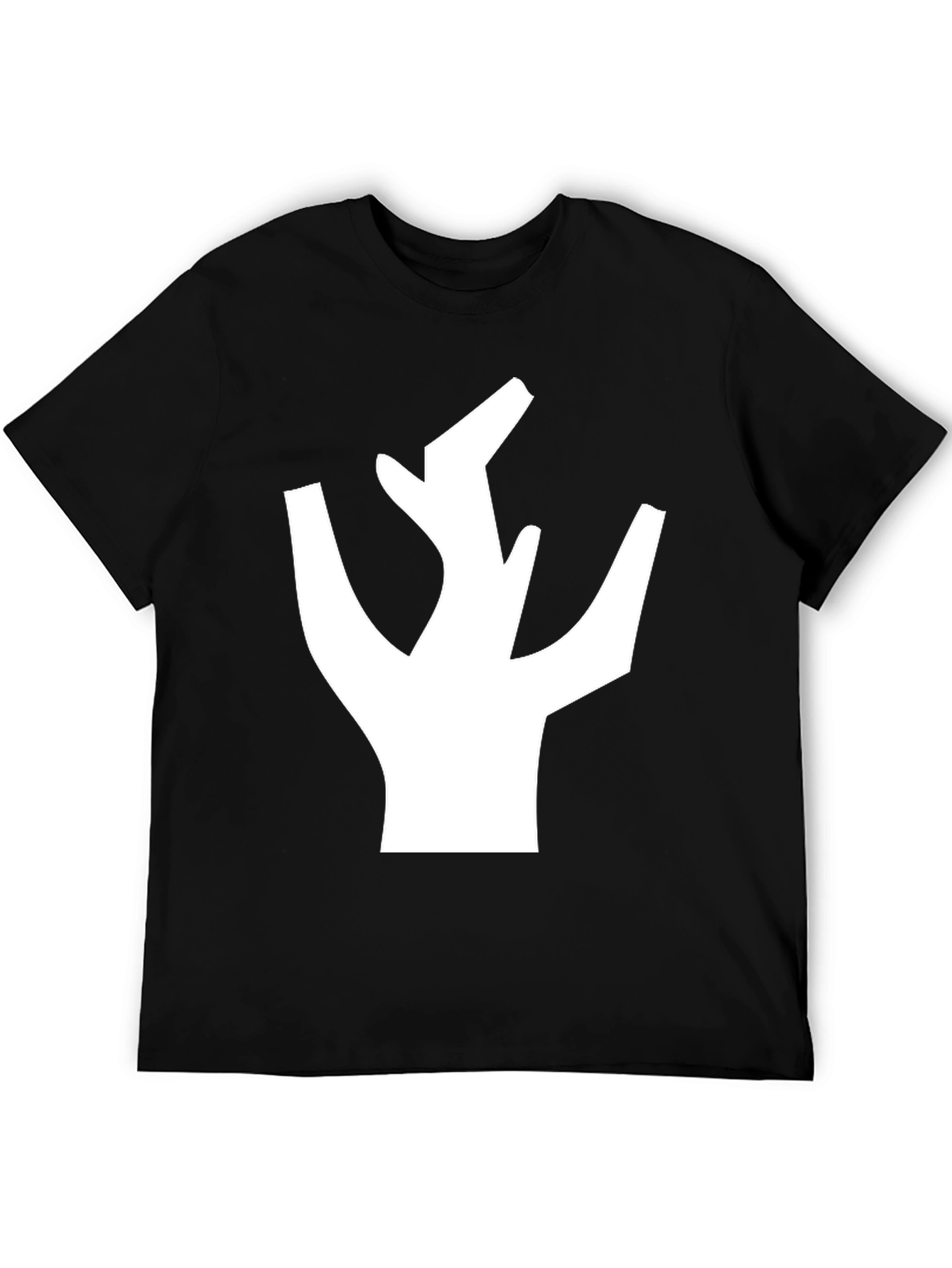 Abstract Tree Graphic Tee - Modern Black T-Shirt