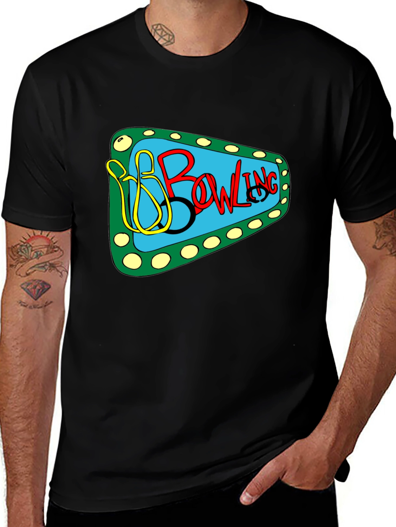 Bowling Graphic T-Shirt - Retro Style