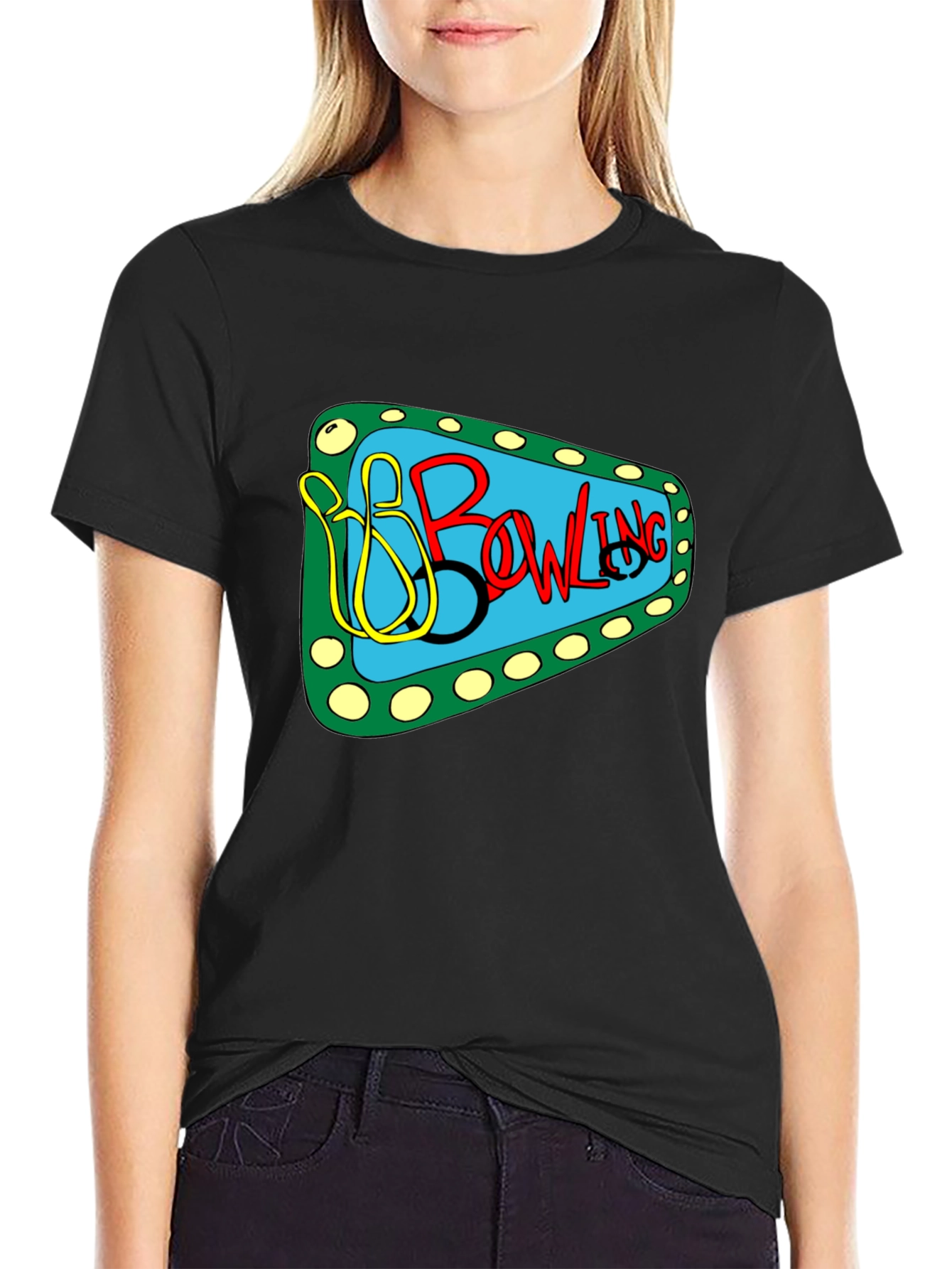 Bowling Graphic T-Shirt - Retro Style