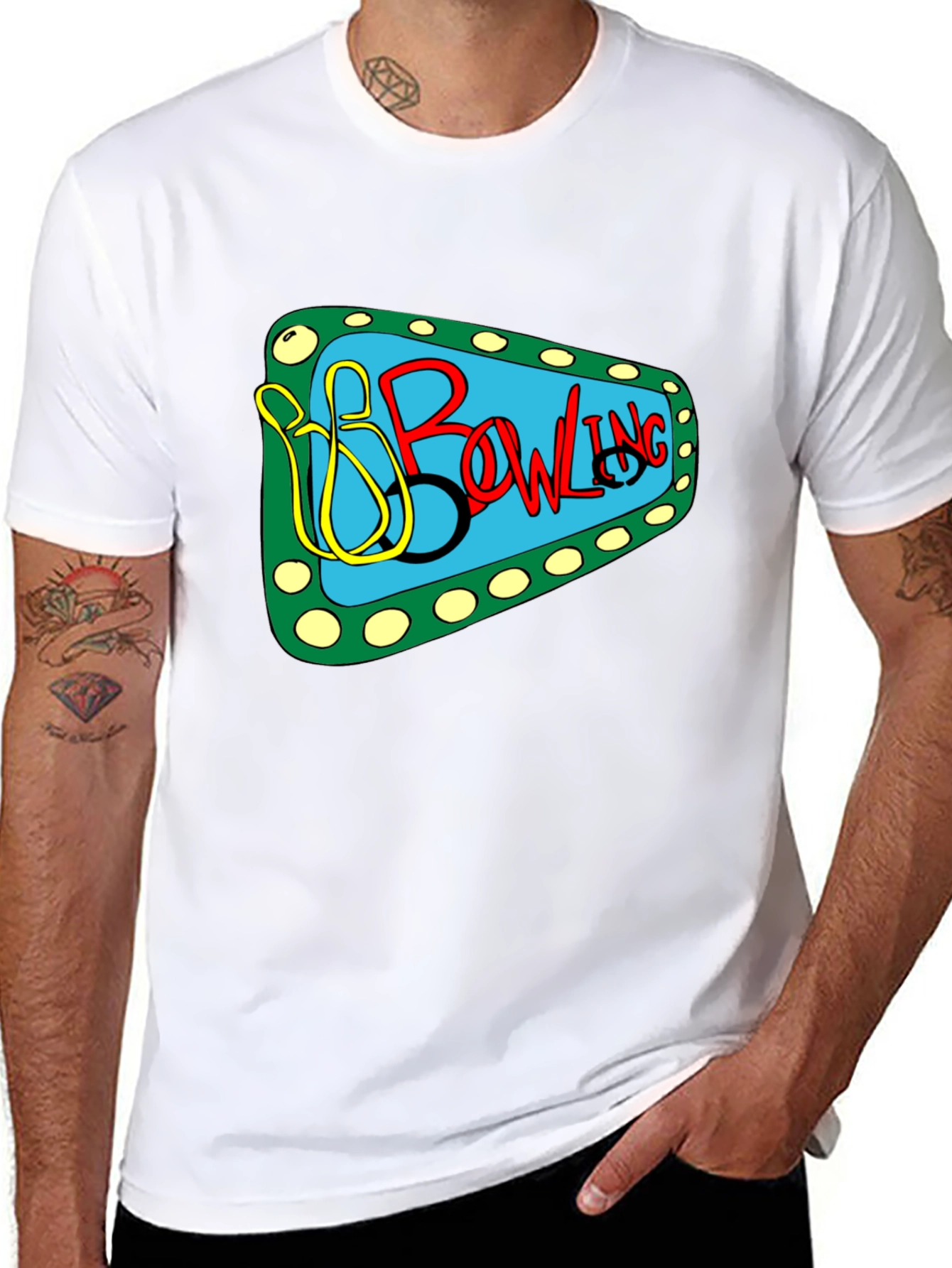 Bowling Graphic T-Shirt - Retro Style