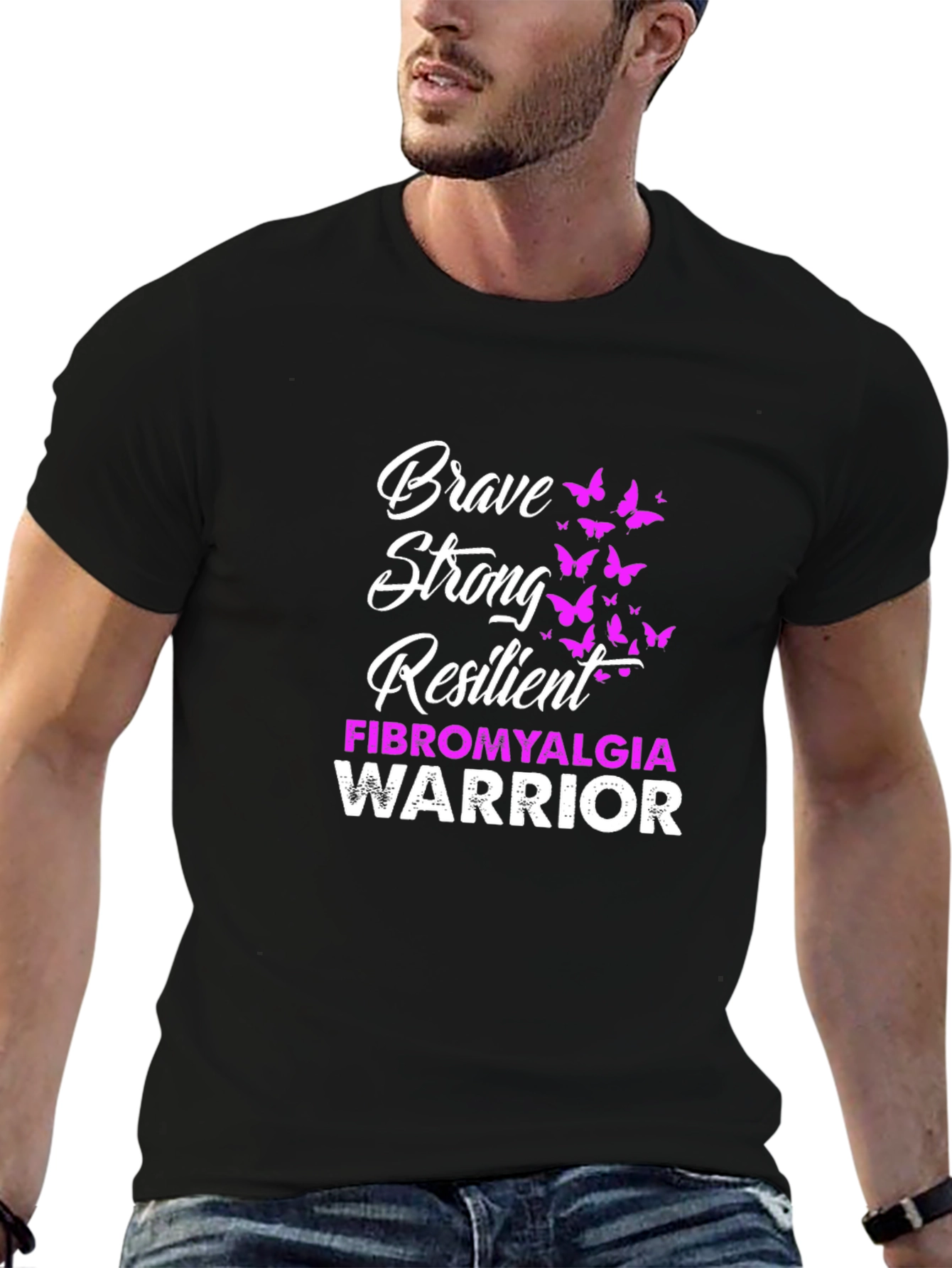 Brave Strong Resilient Fibromyalgia Warrior T-Shirt