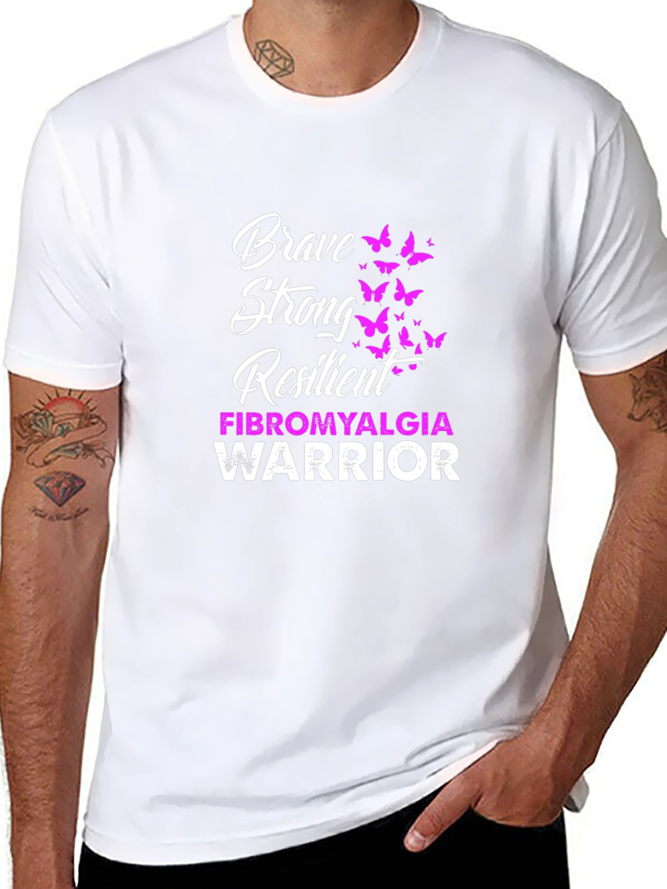 Brave Strong Resilient Fibromyalgia Warrior T-Shirt