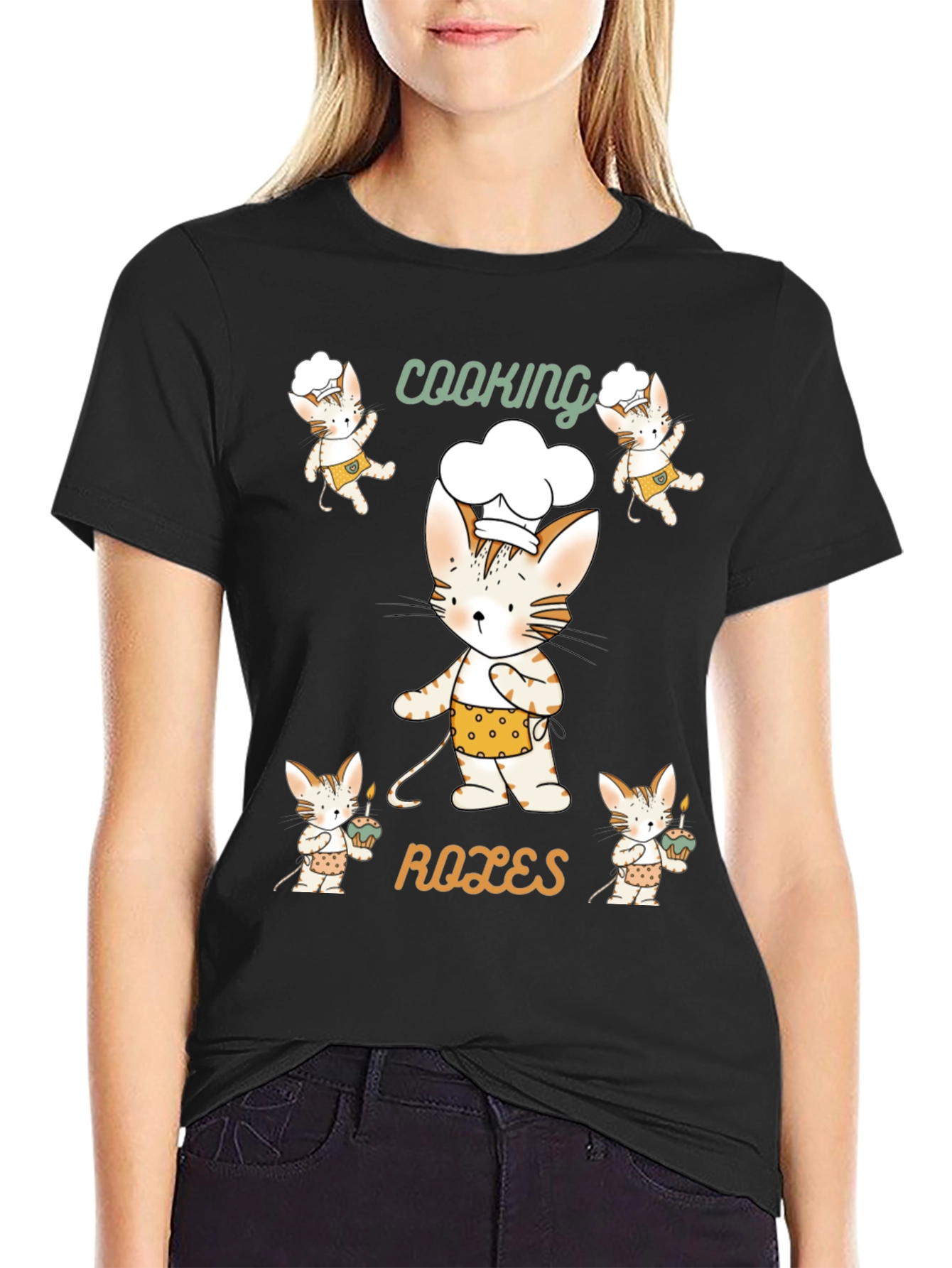 Cooking Roles Cat T-Shirt Chef Kitten Tee