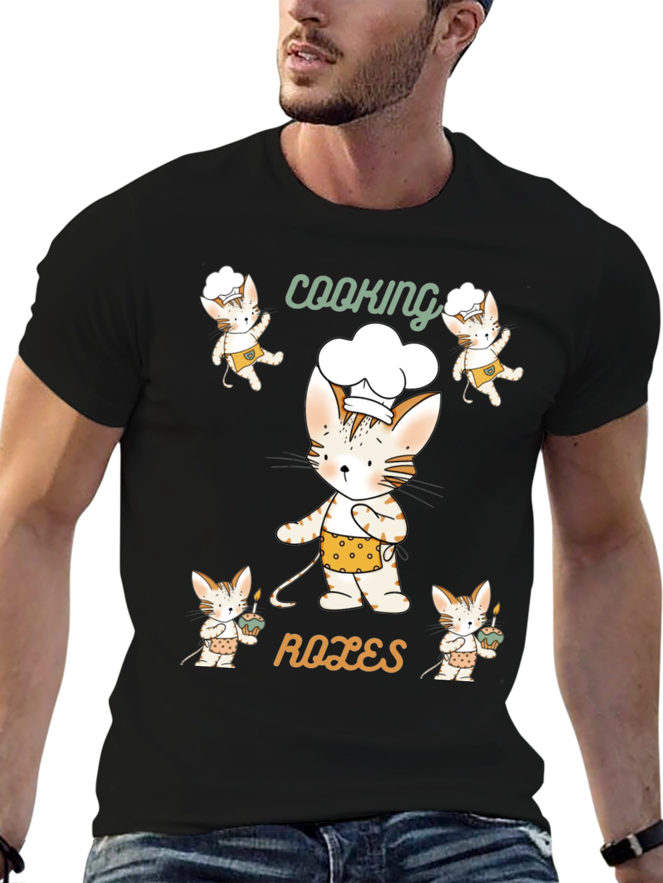 Cooking Roles Cat T-Shirt Chef Kitten Tee