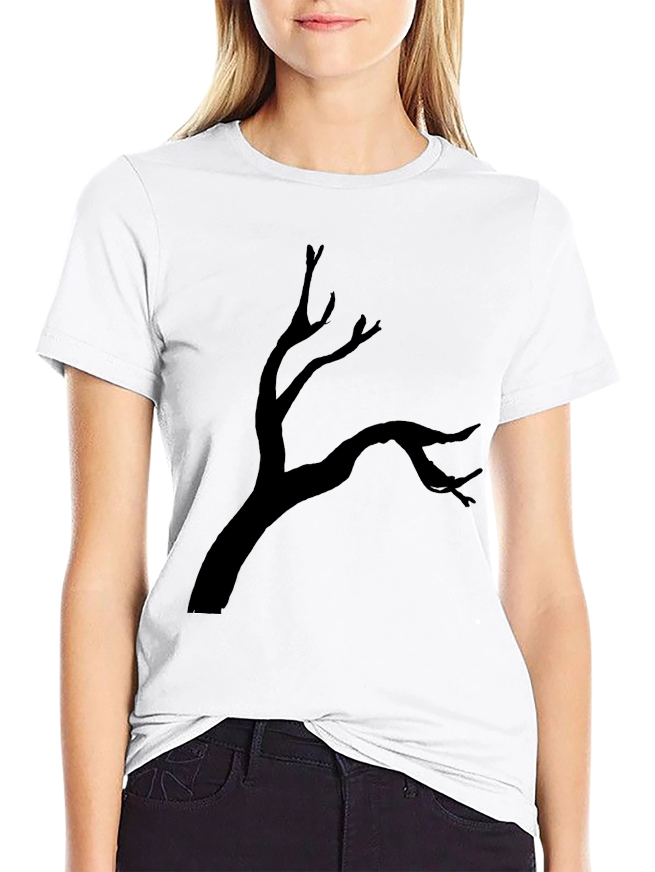 Spooky Tree Graphic Black T-Shirt