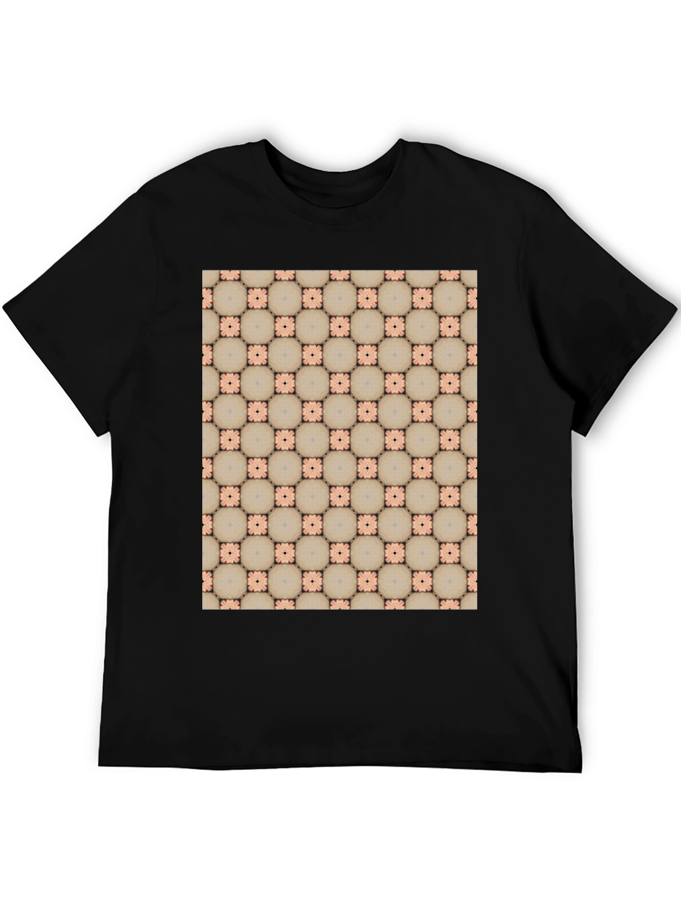 Patterned Black T-Shirt