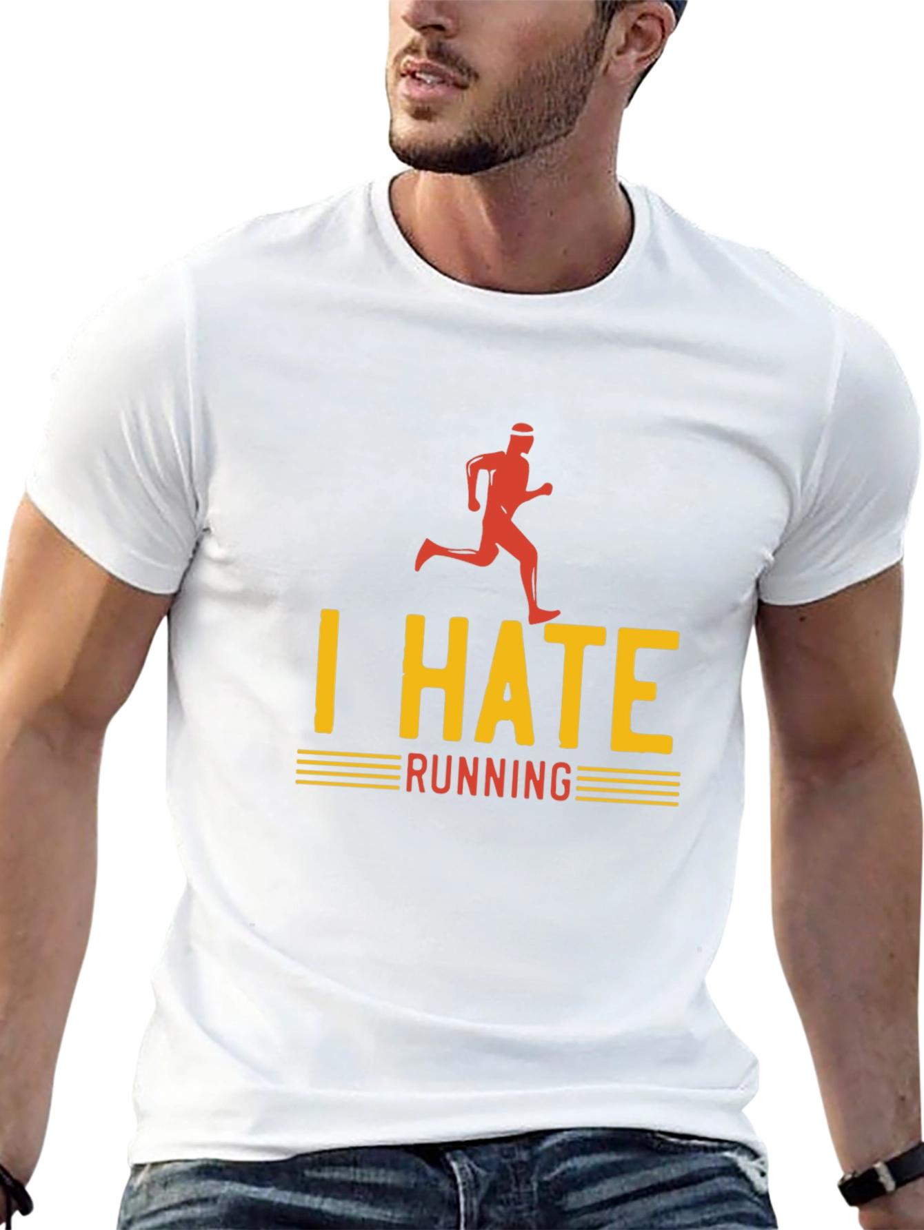 I Hate Running T-Shirt - Funny Anti-Exercise Tee
