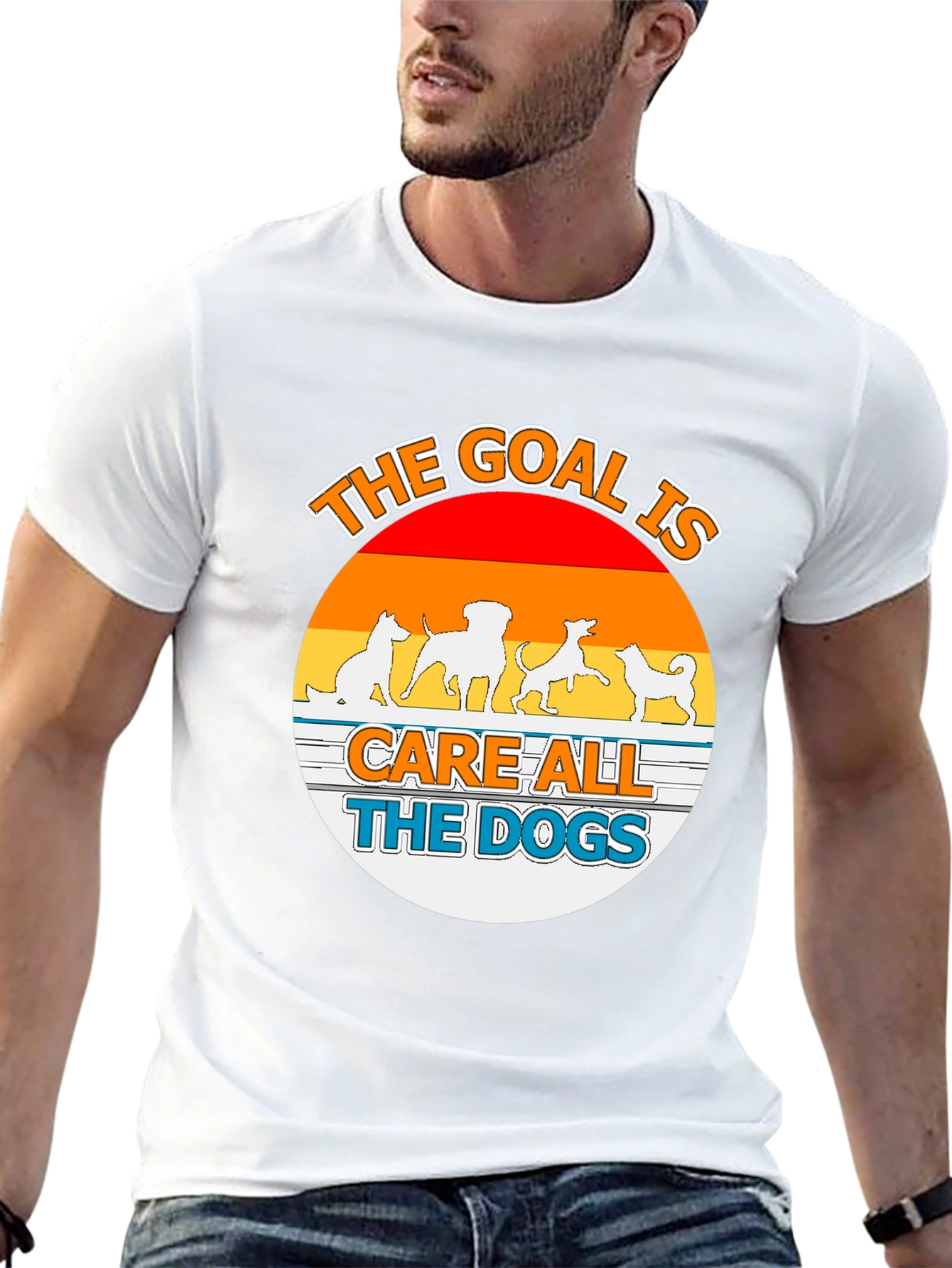 The Goal is Care All the Dogs Graphic Tee