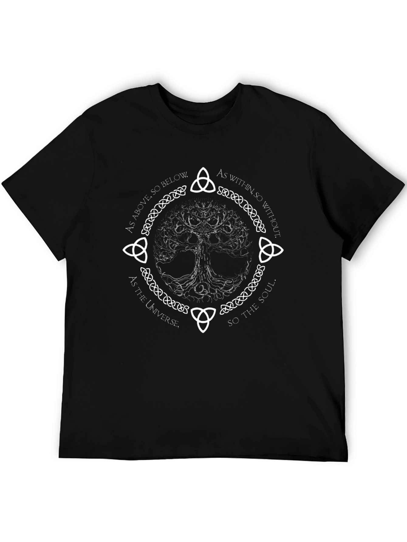 Tree of Life Celtic Knotwork Black T-Shirt