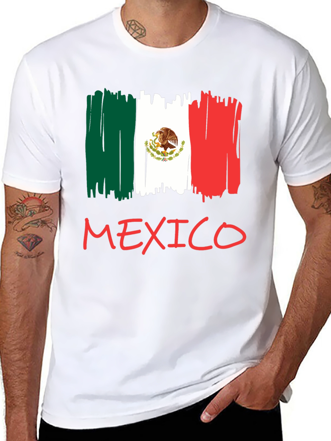 Mexico Flag T-Shirt - Black