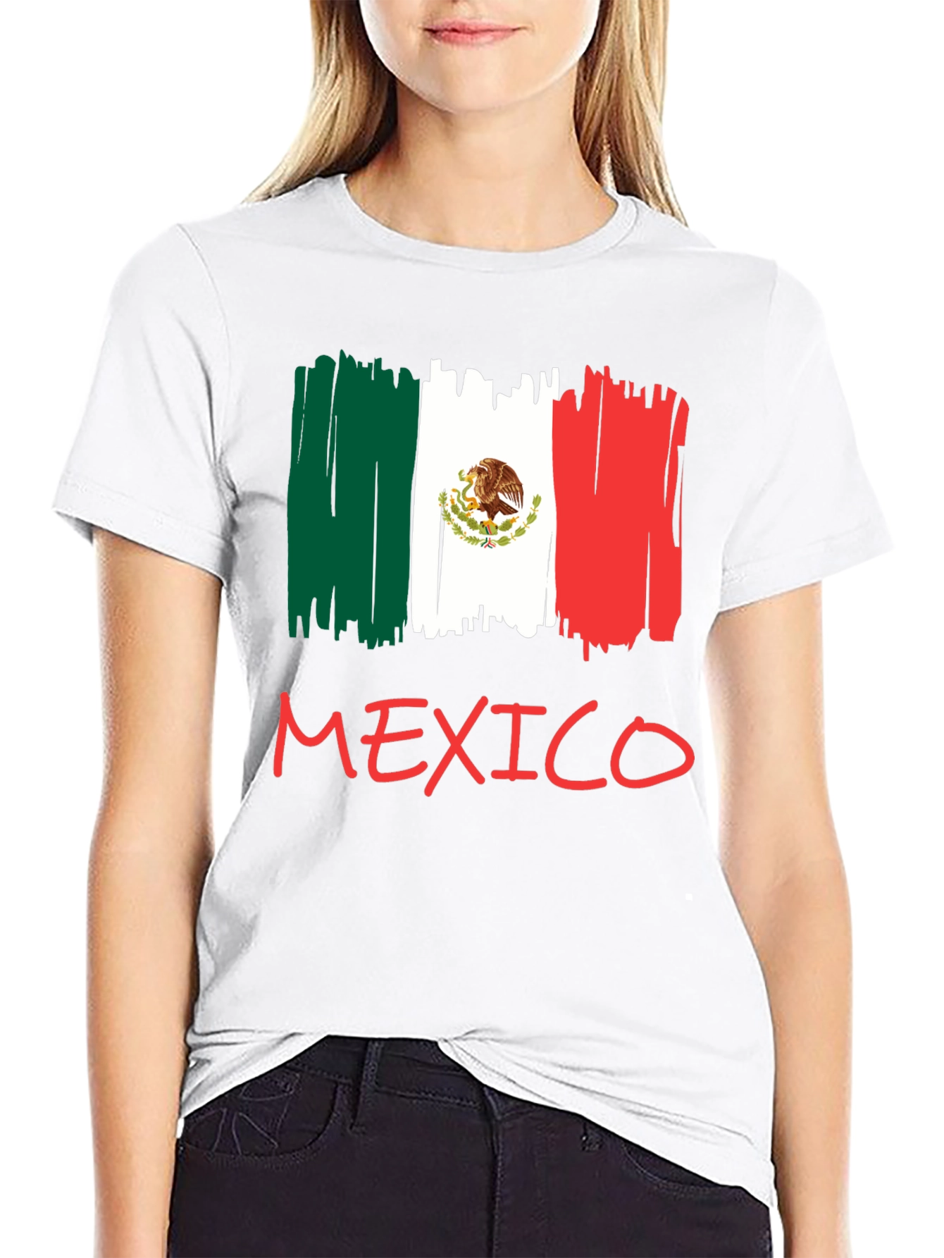Mexico Flag T-Shirt - Black
