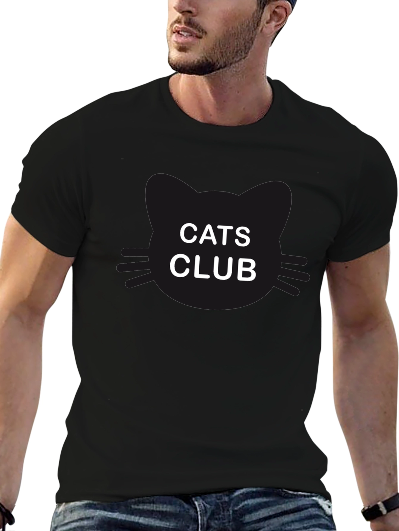 Cats Club Black T-Shirt