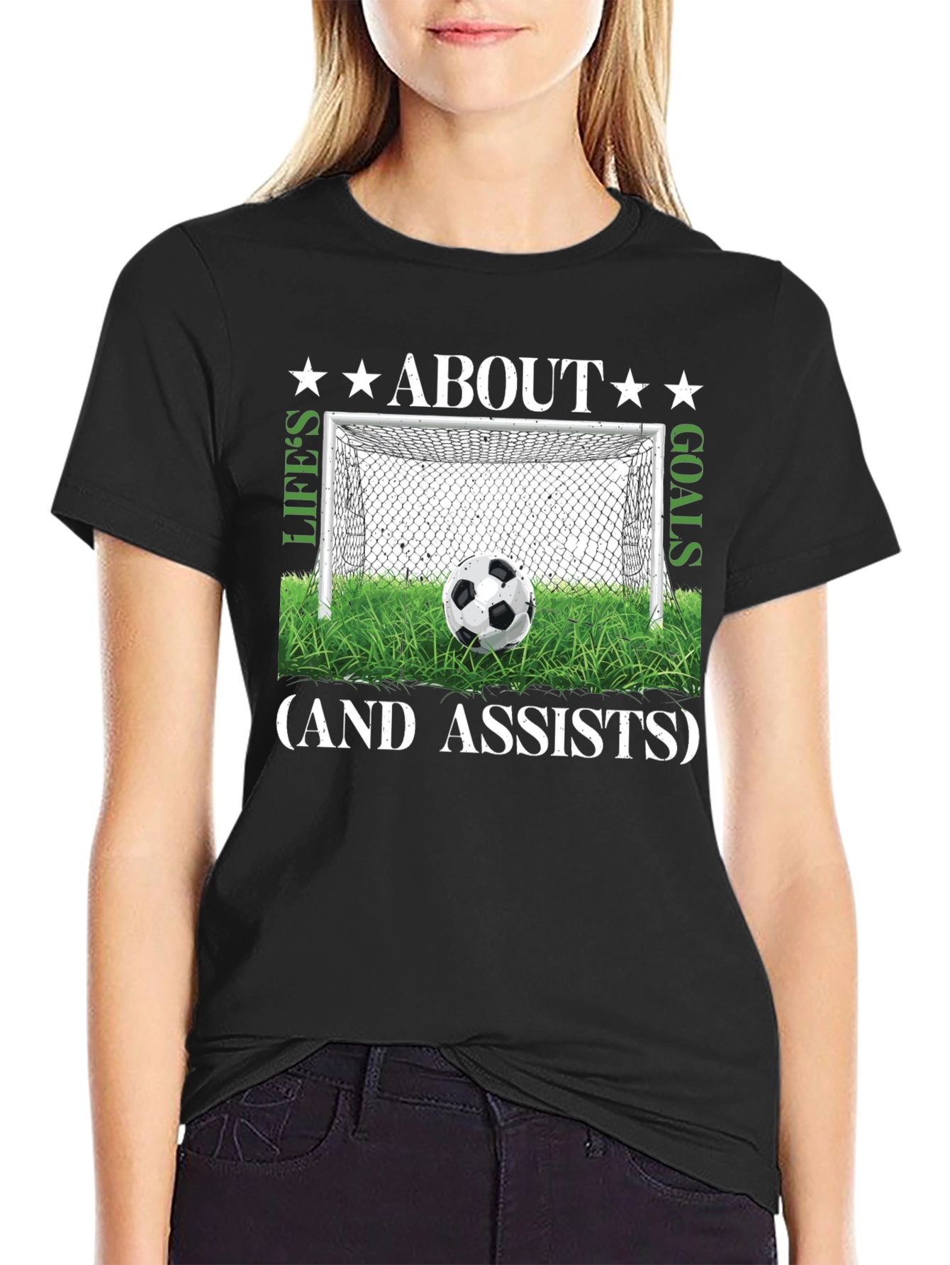 Lifes Goals & Assists Soccer T-Shirt
