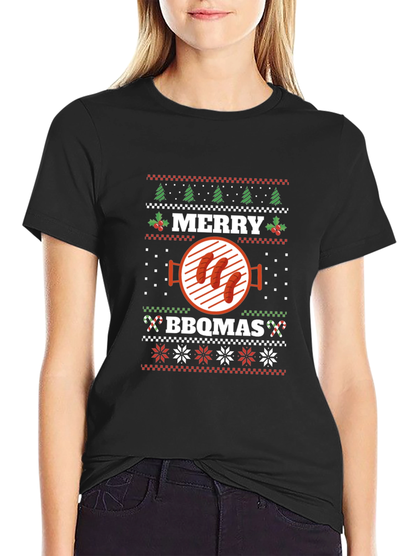 Merry BBQmas Ugly Christmas T-Shirt