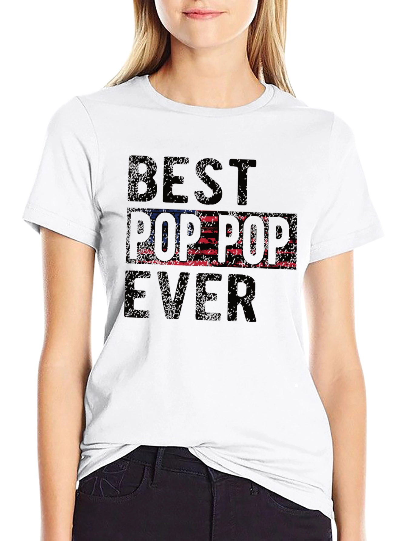 Best Pop-Pop Ever T-Shirt - USA Flag