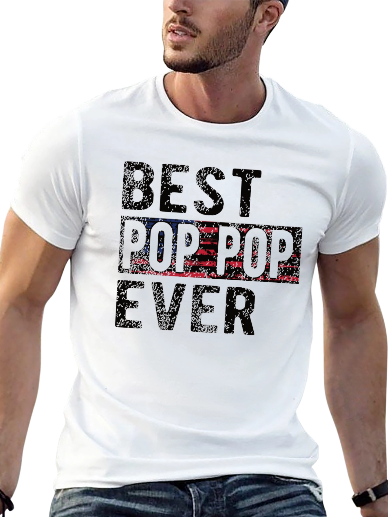 Best Pop-Pop Ever T-Shirt - USA Flag