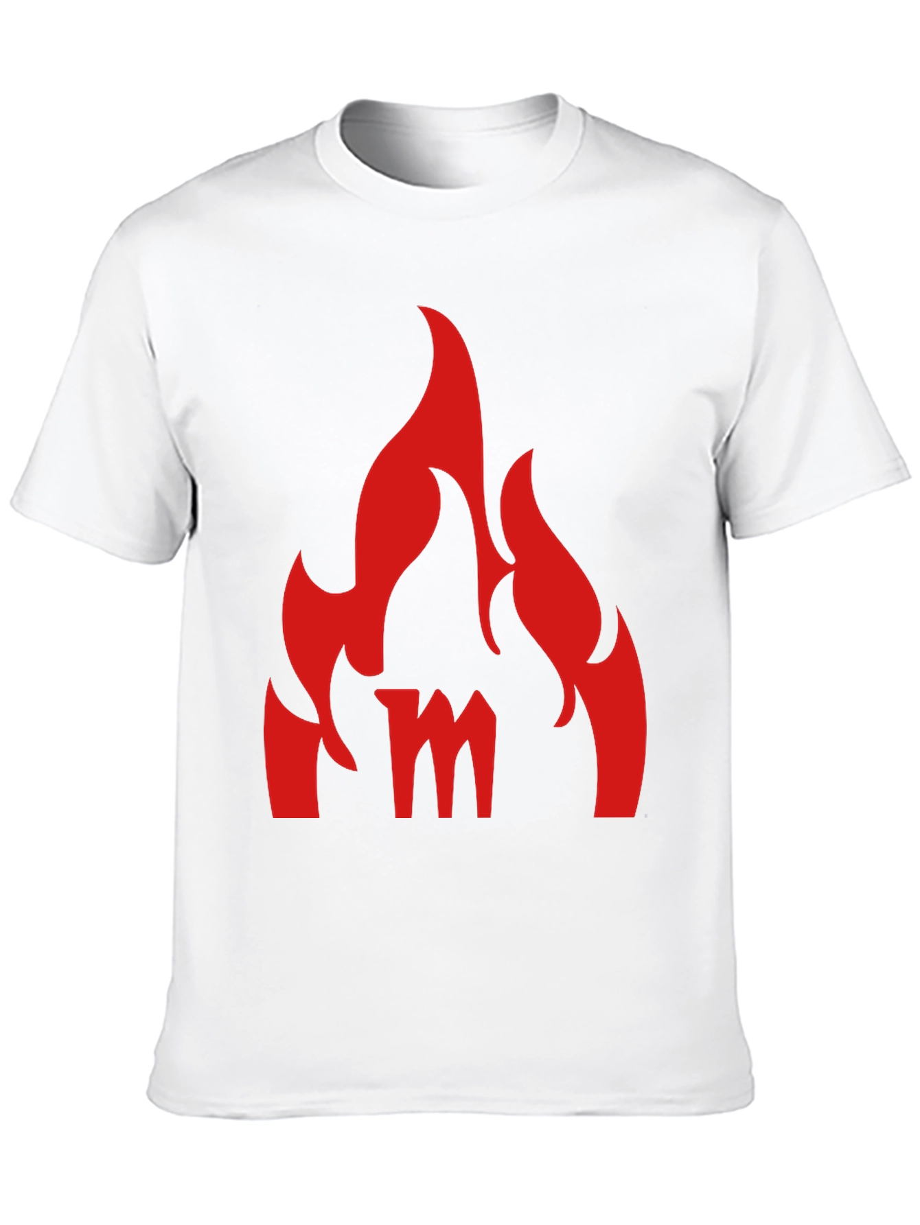 Fiery M Graphic Tee - Bold Black T-Shirt