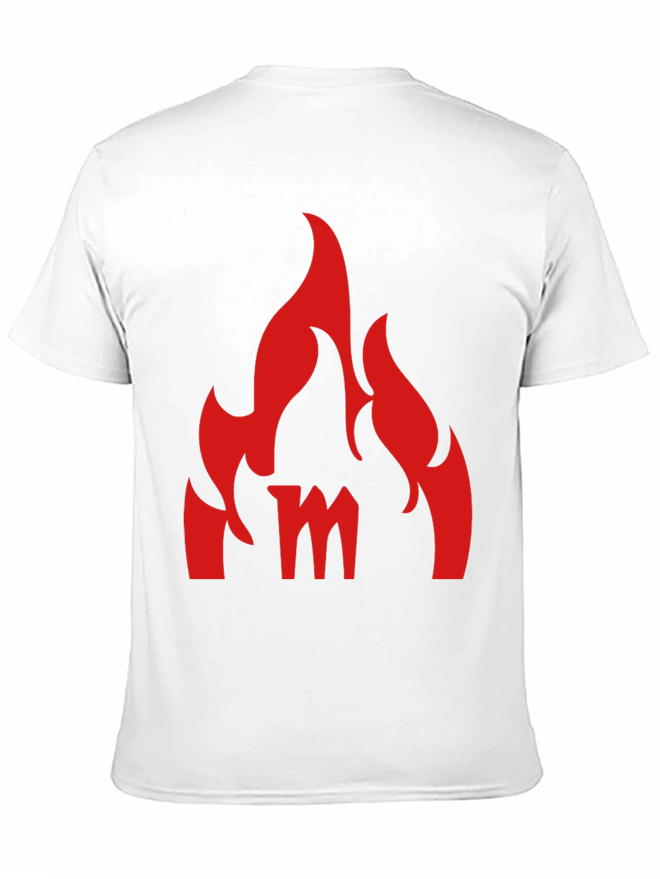 Fiery M Graphic Tee - Bold Black T-Shirt
