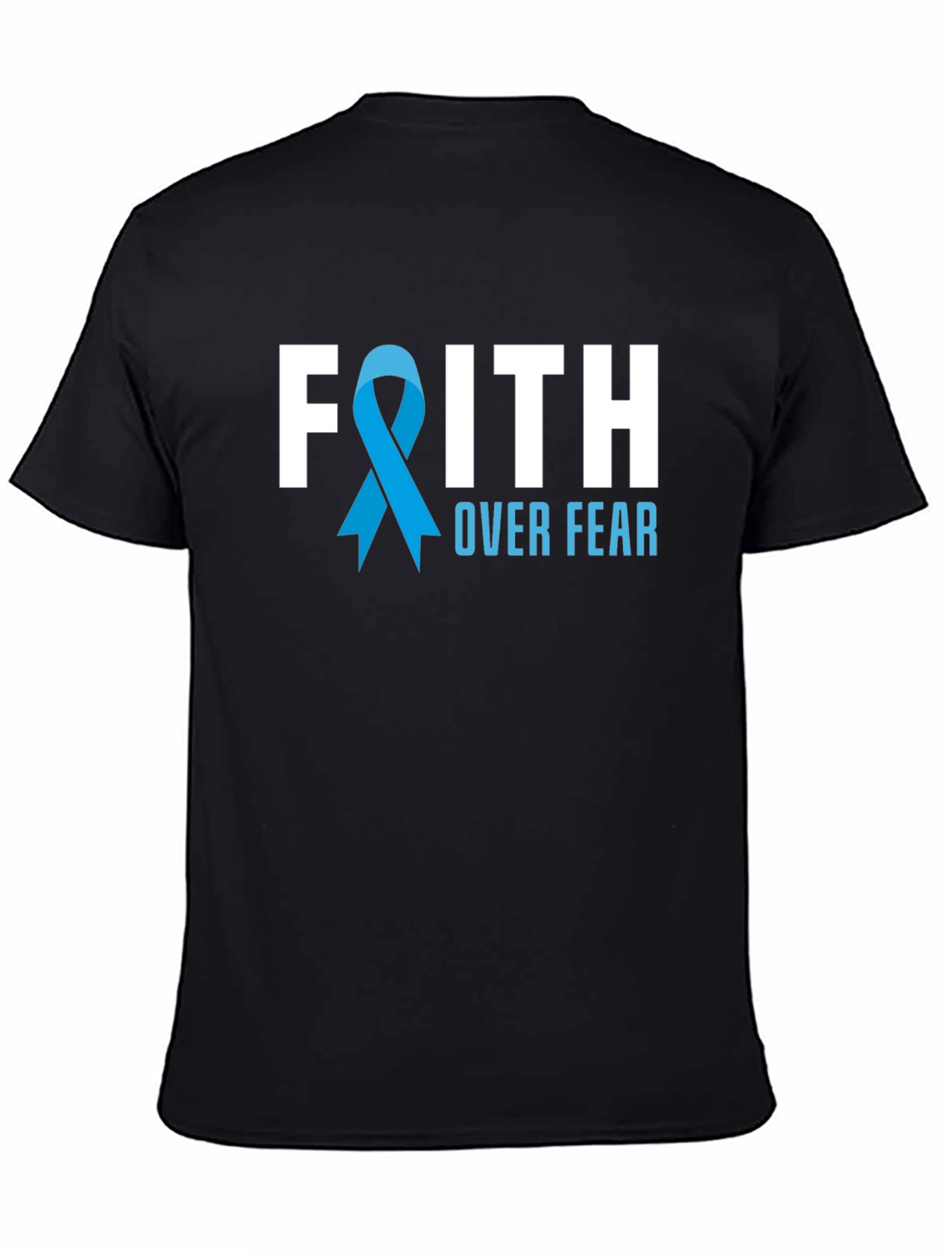 Faith Over Fear T-Shirt Awareness Ribbon Graphic Tee