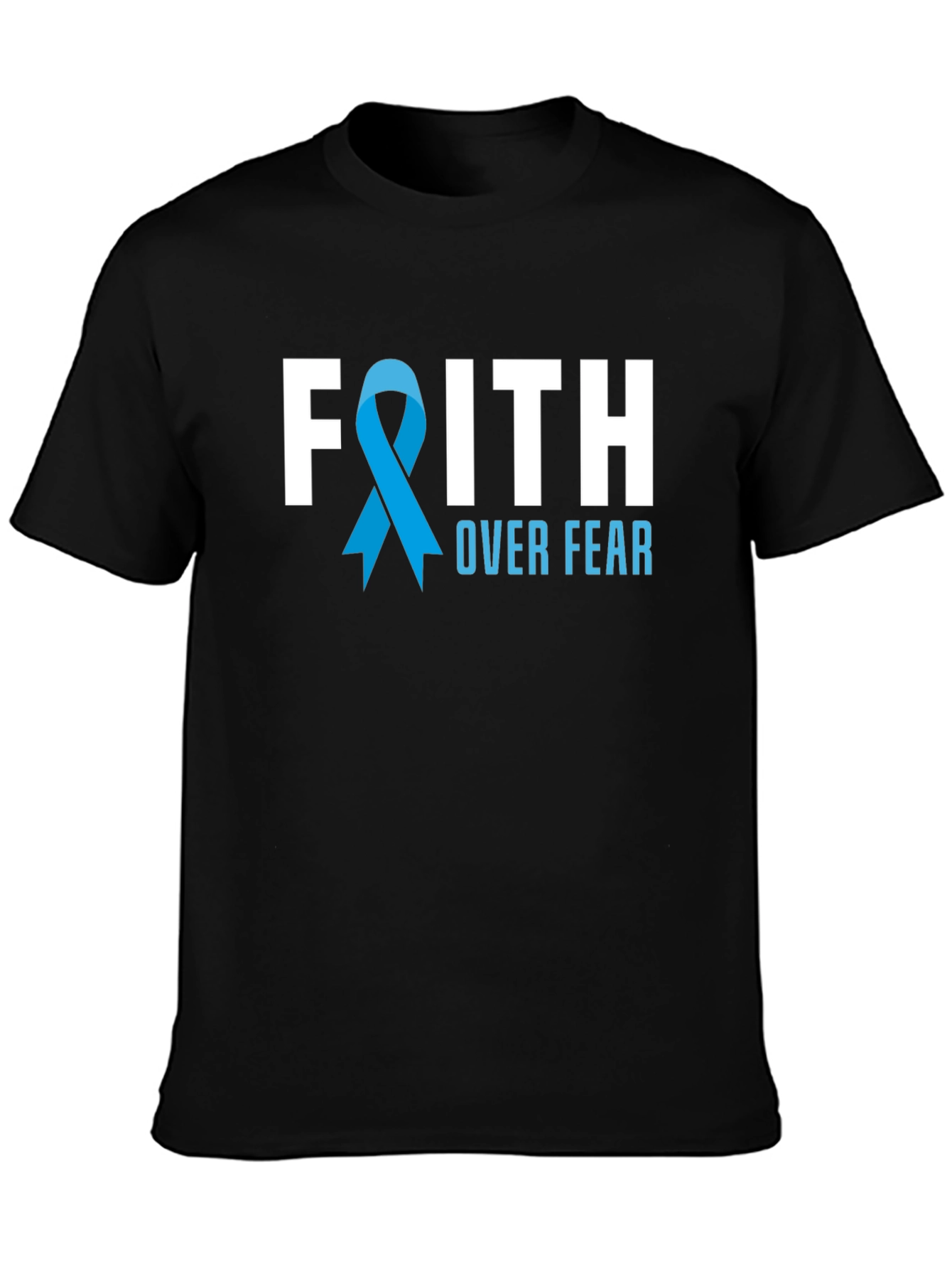 Faith Over Fear T-Shirt Awareness Ribbon Graphic Tee