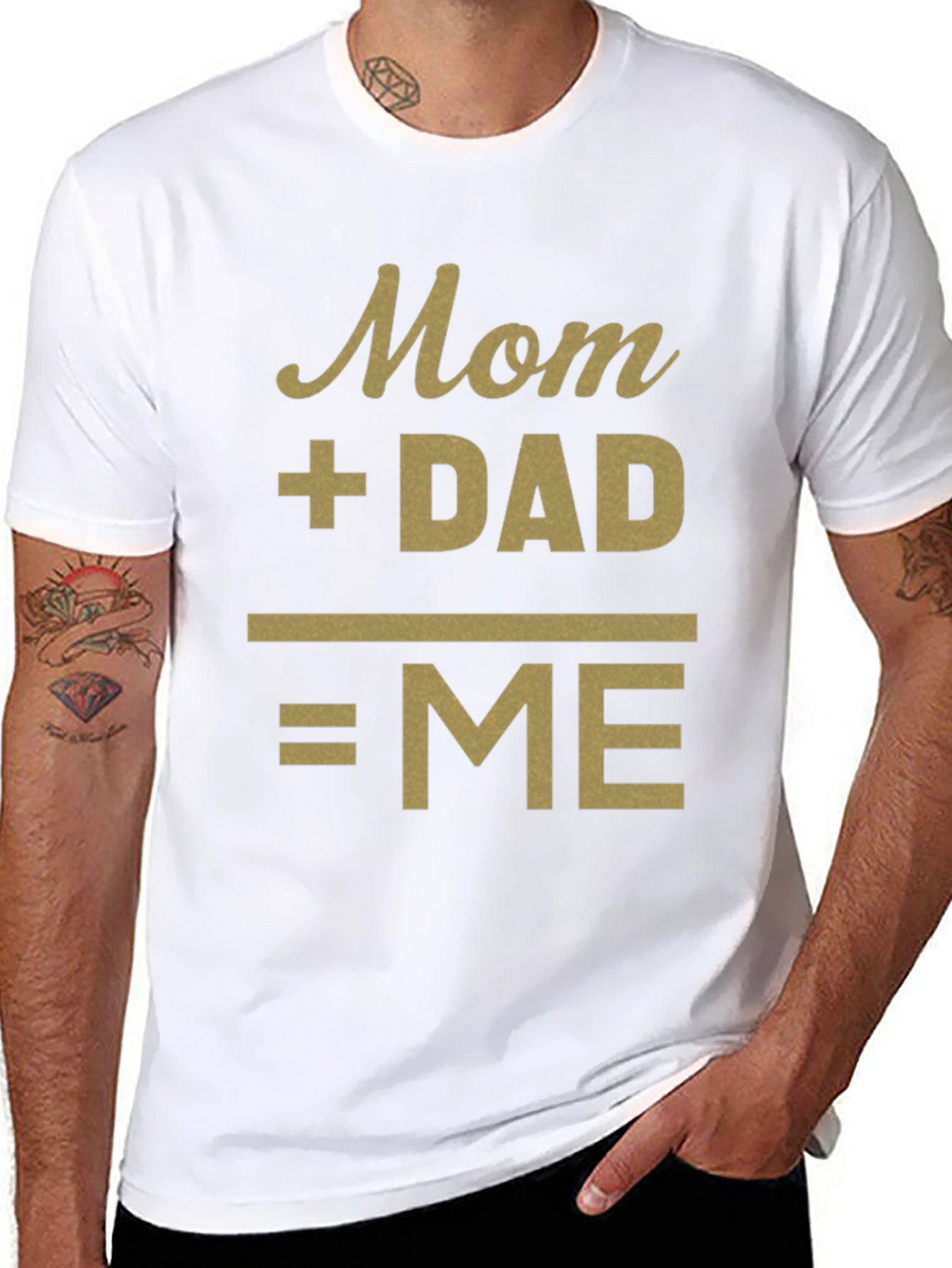 Mom + Dad = Me Funny Family T-Shirt