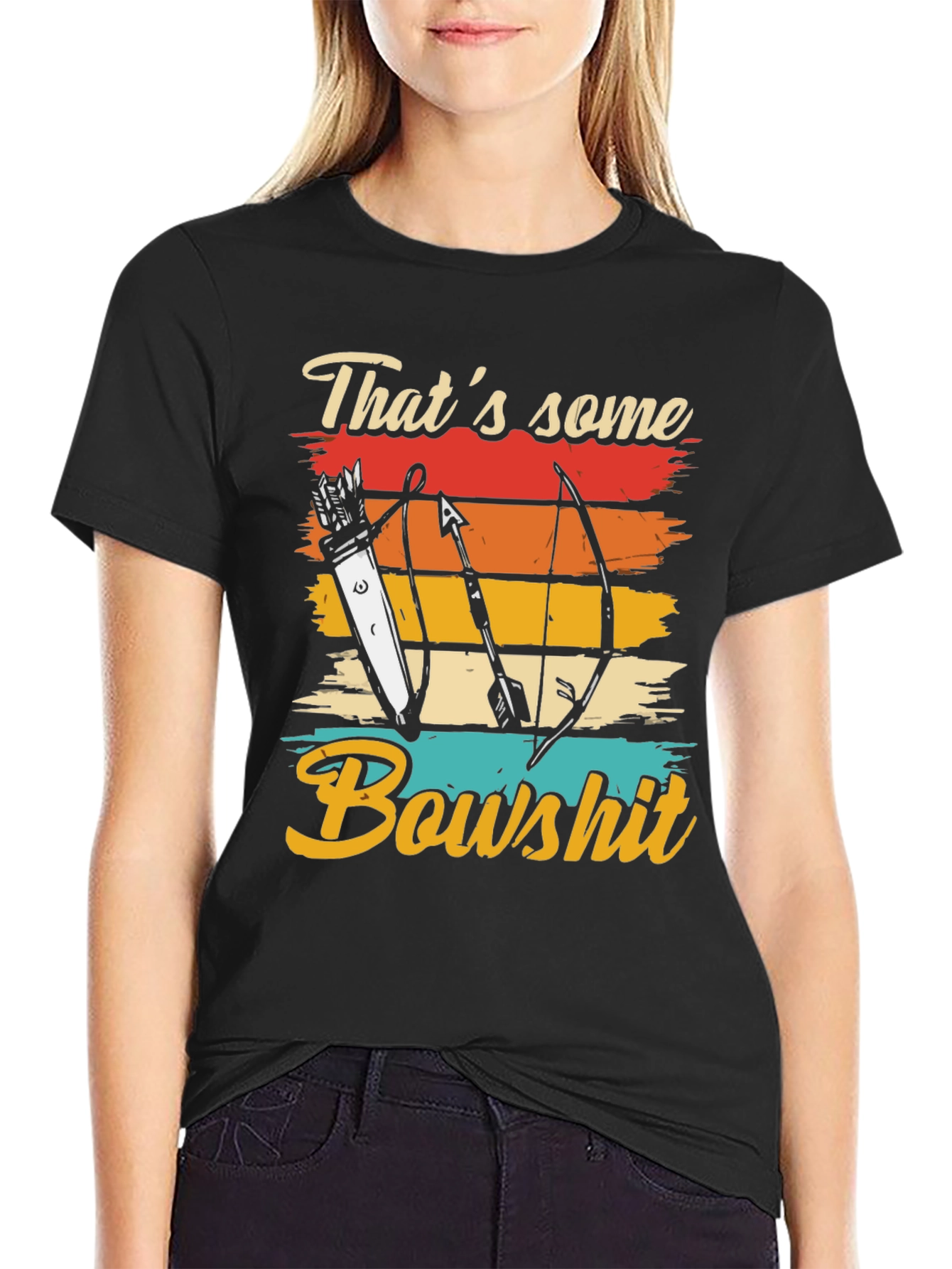 Thats Some Bowshit T-Shirt Archery Arrow Retro Design