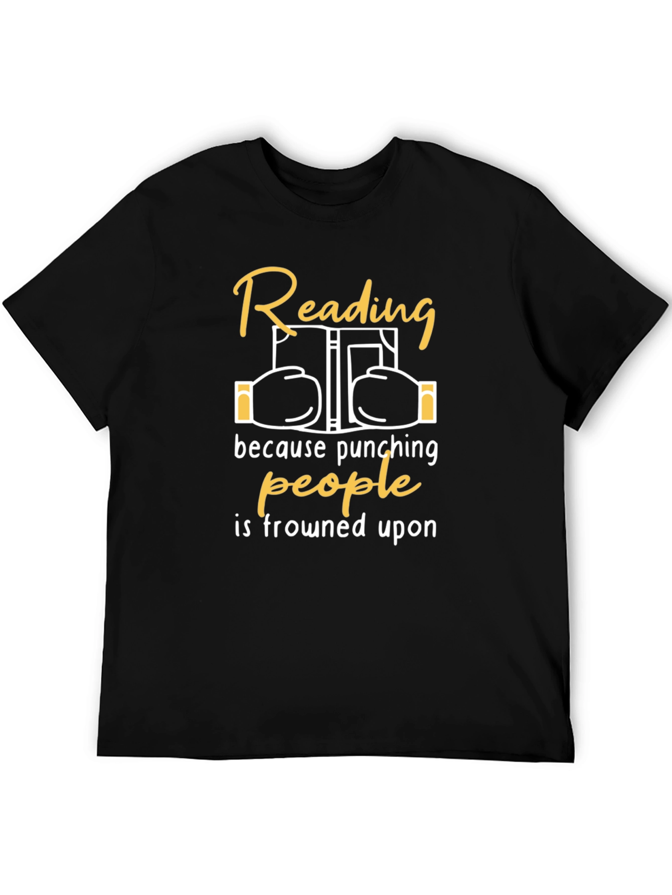 Reading Over Punching T-Shirt - Funny Book Lover Tee