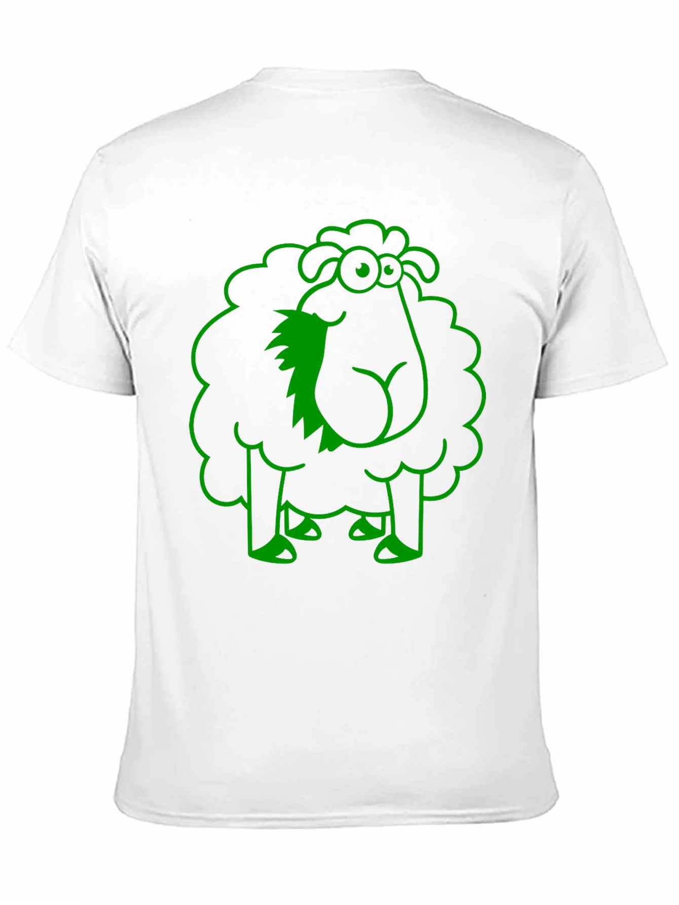 Funny Sheep Graphic Tee - Black Cotton T-Shirt