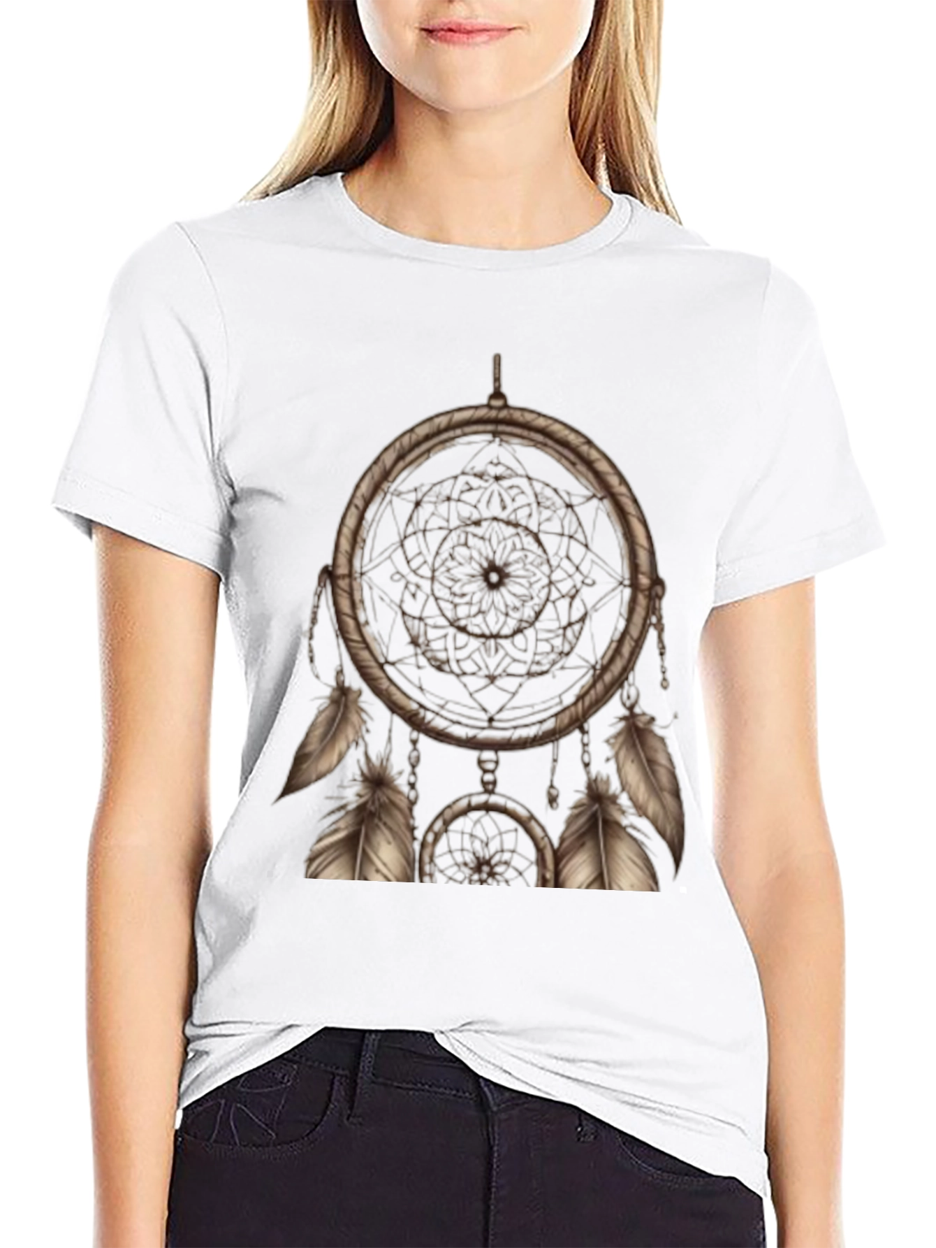 Dreamcatcher Graphic Tee - Black Short Sleeve
