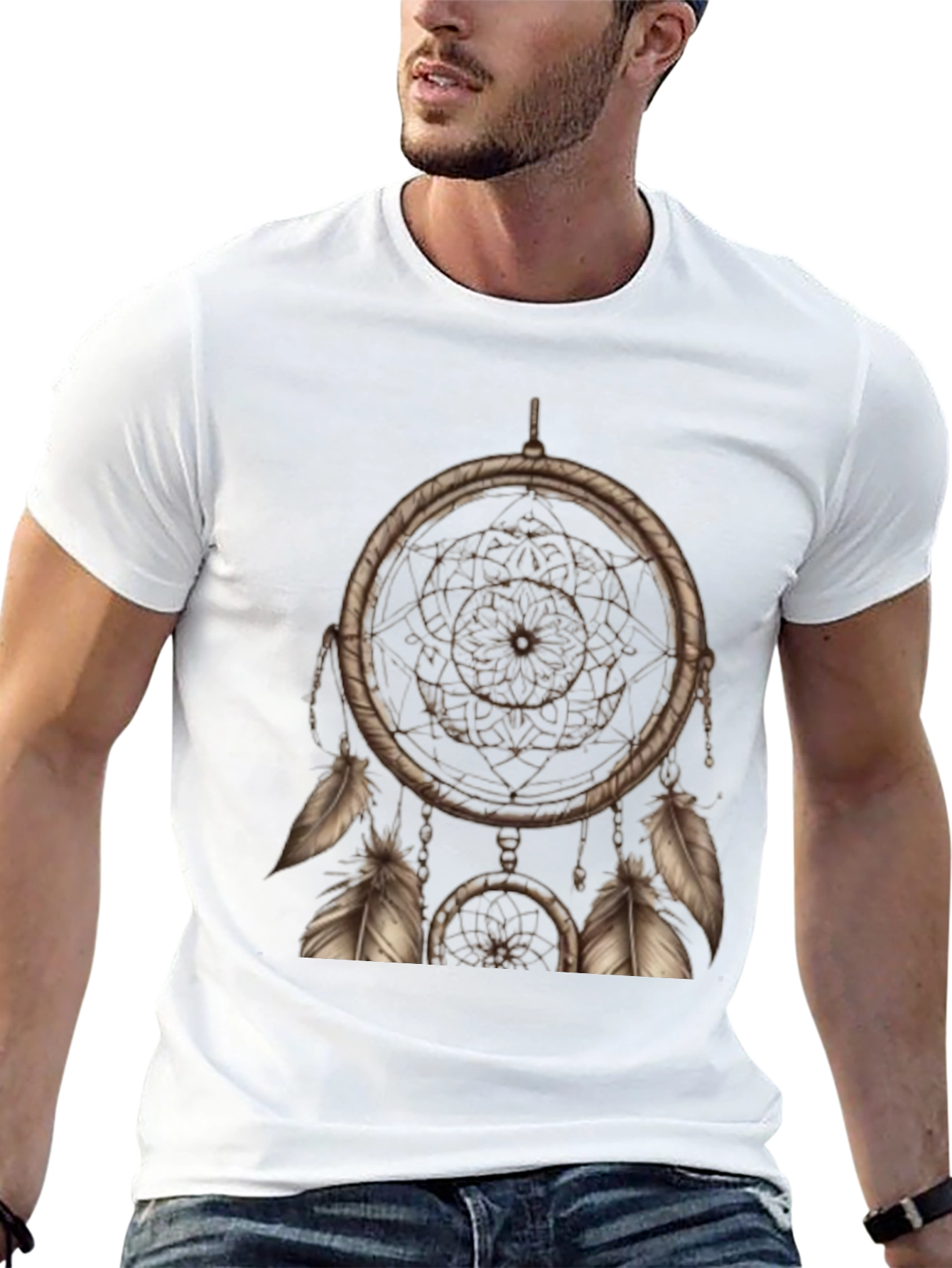 Dreamcatcher Graphic Tee - Black Short Sleeve