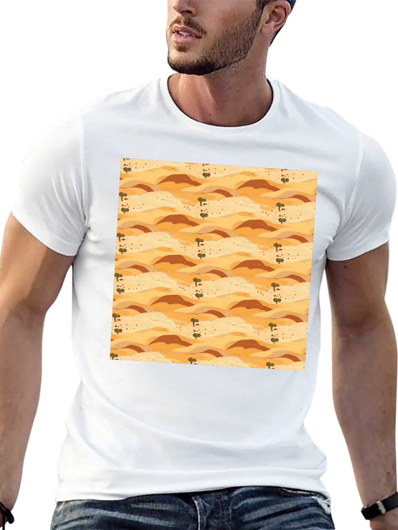 Desert Landscape Print T-Shirt