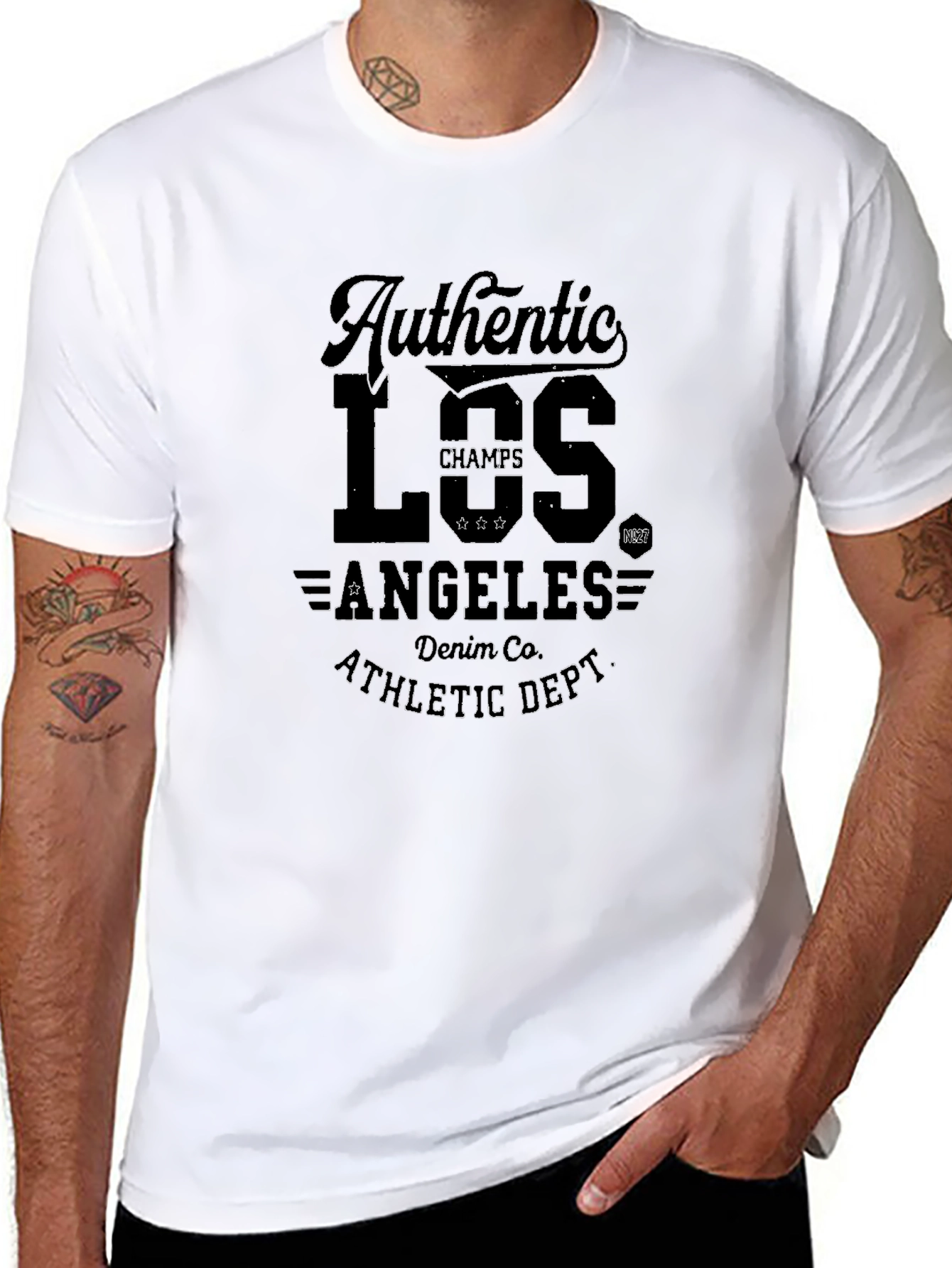 Mens Authentic Los Angeles Graphic T-Shirt