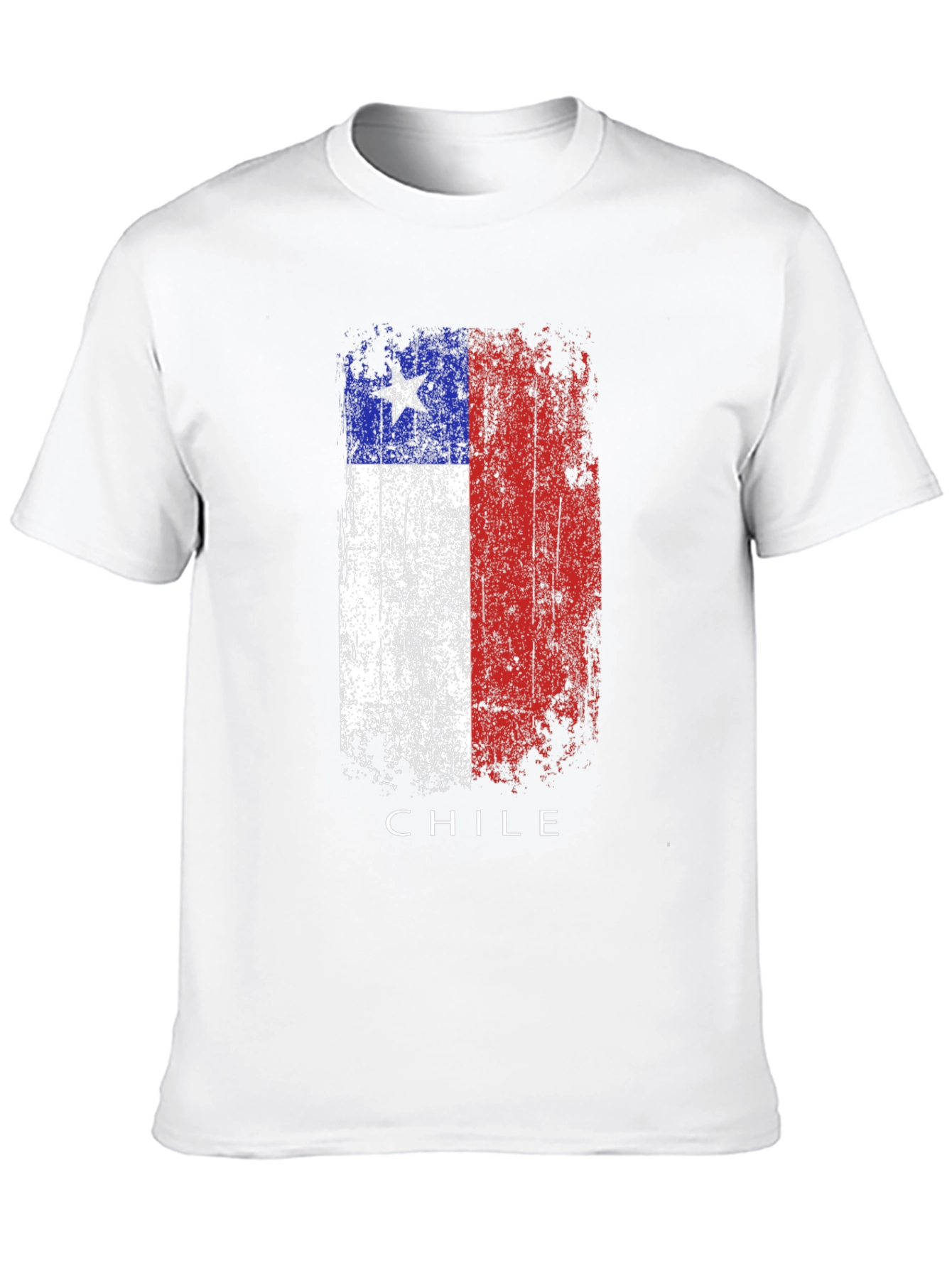 Chile Flag Grunge T-Shirt - Black