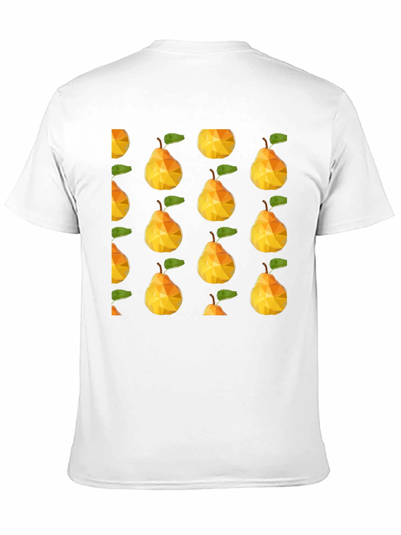 Geometric Pear Print Black T-Shirt