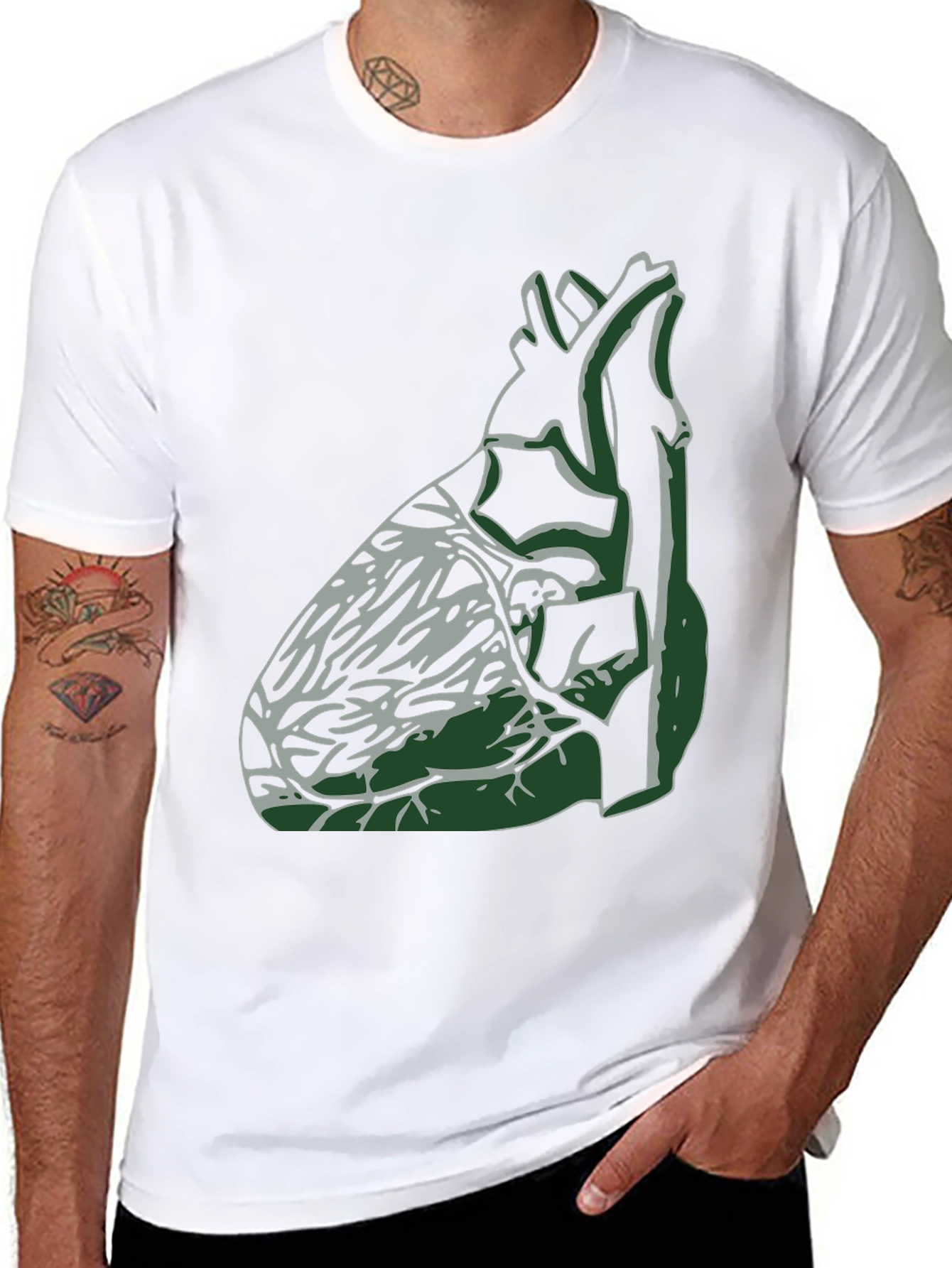 Anatomical Heart Graphic Tee - Unique Design