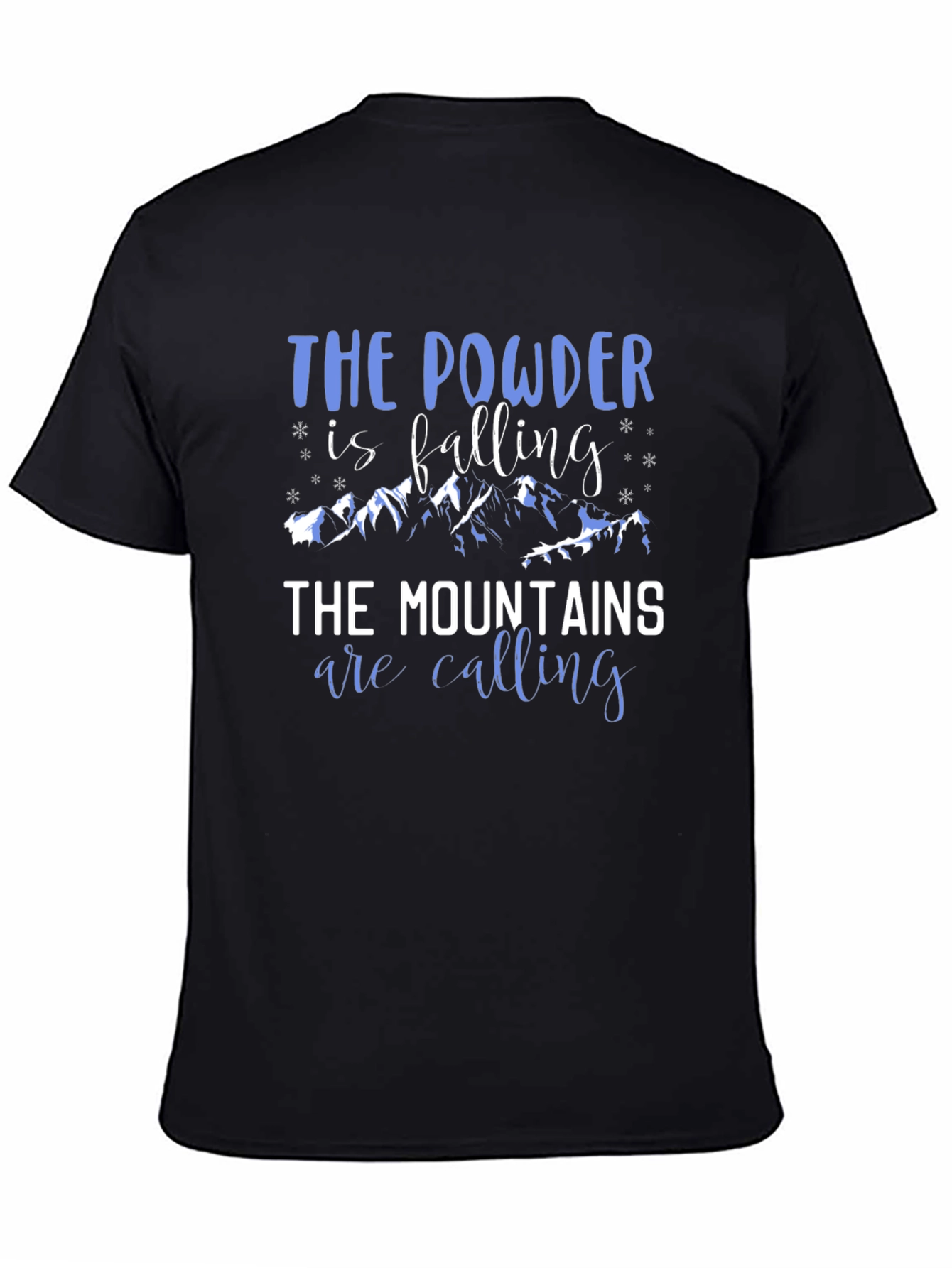 Powder & Mountains Black Graphic Tee