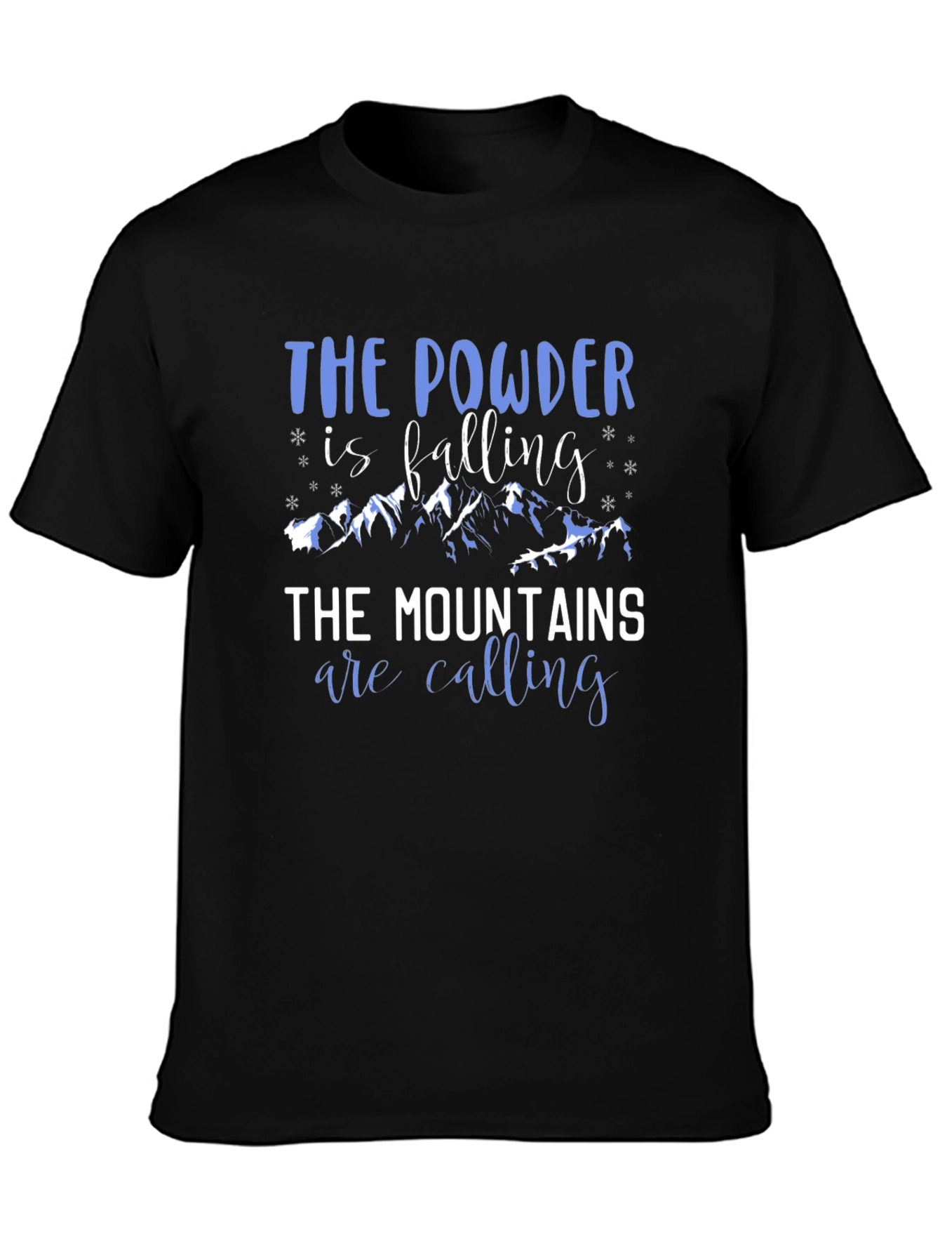 Powder & Mountains Black Graphic Tee