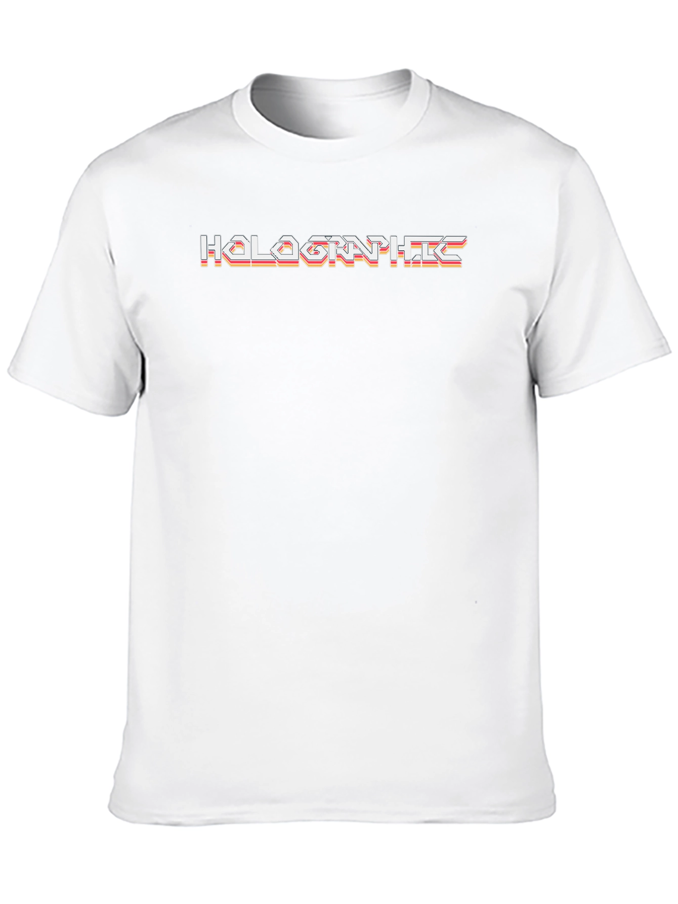 Retro Holographic Graphic Black T-Shirt