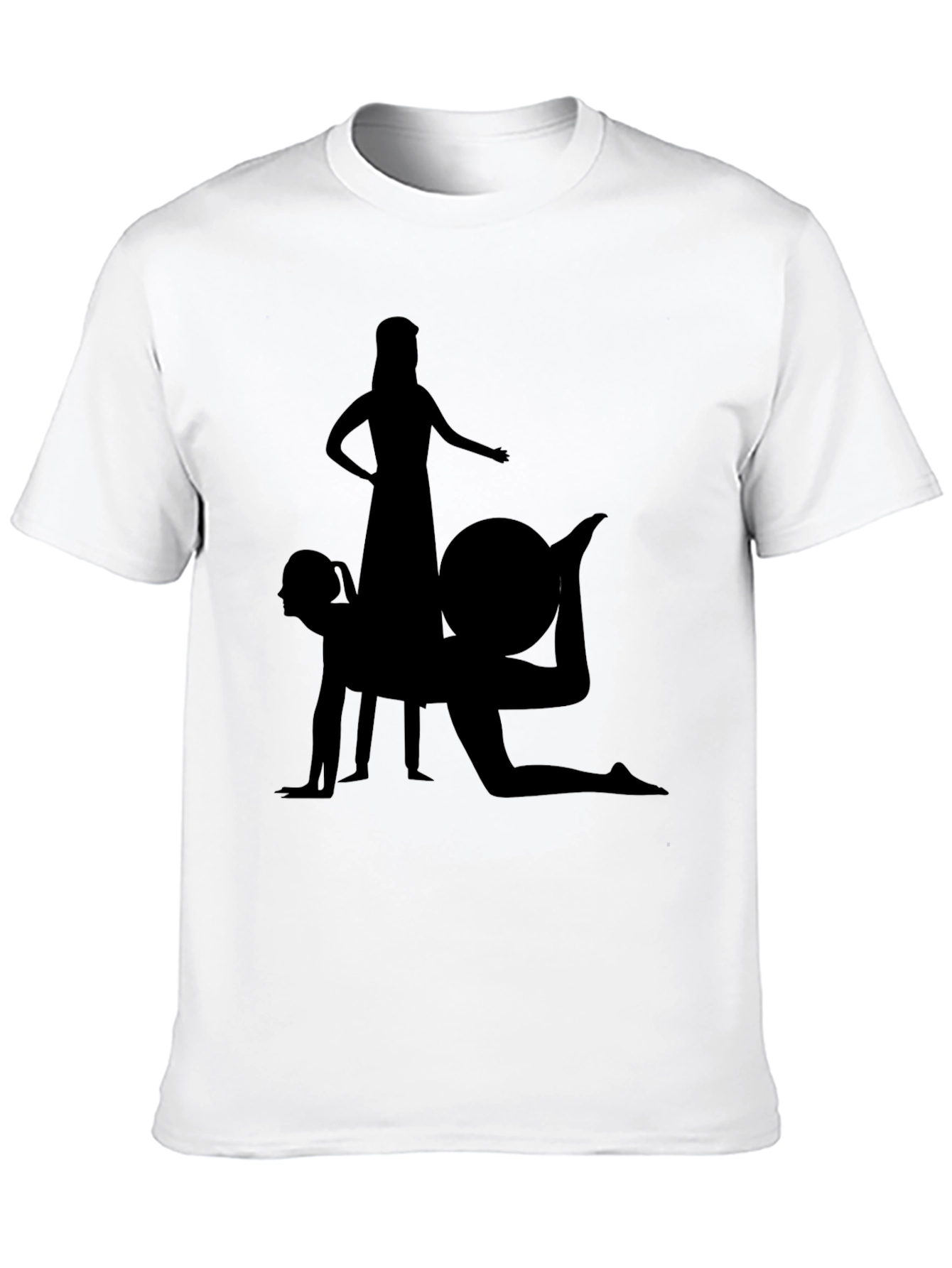 Silhouette Fitness Humor T-Shirt - Black